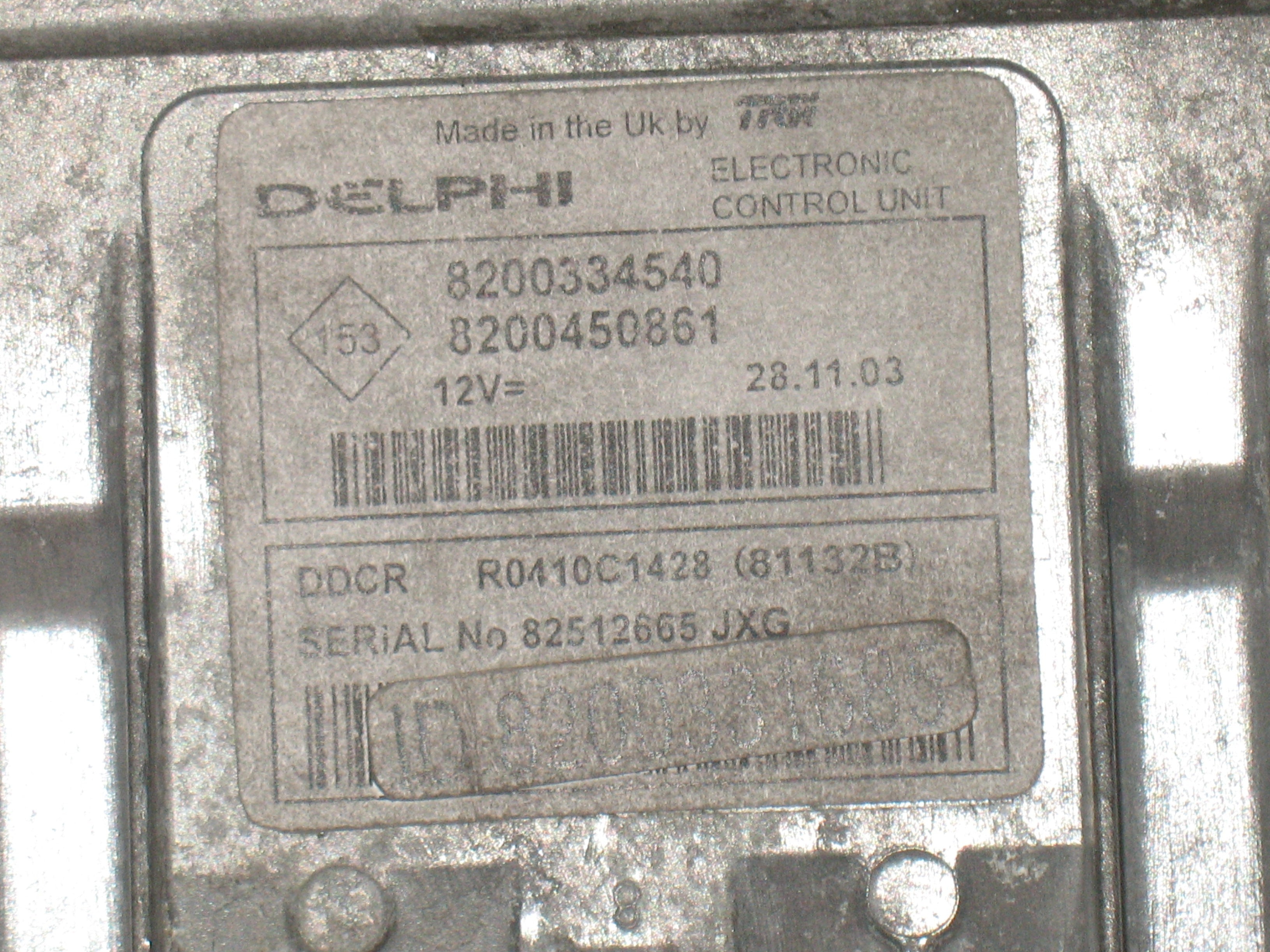 Ecu Centralina Motore Suzuki jimny1.5 8200334540 8200450861 ddcr r0410c1428 serial 82512665 jxg