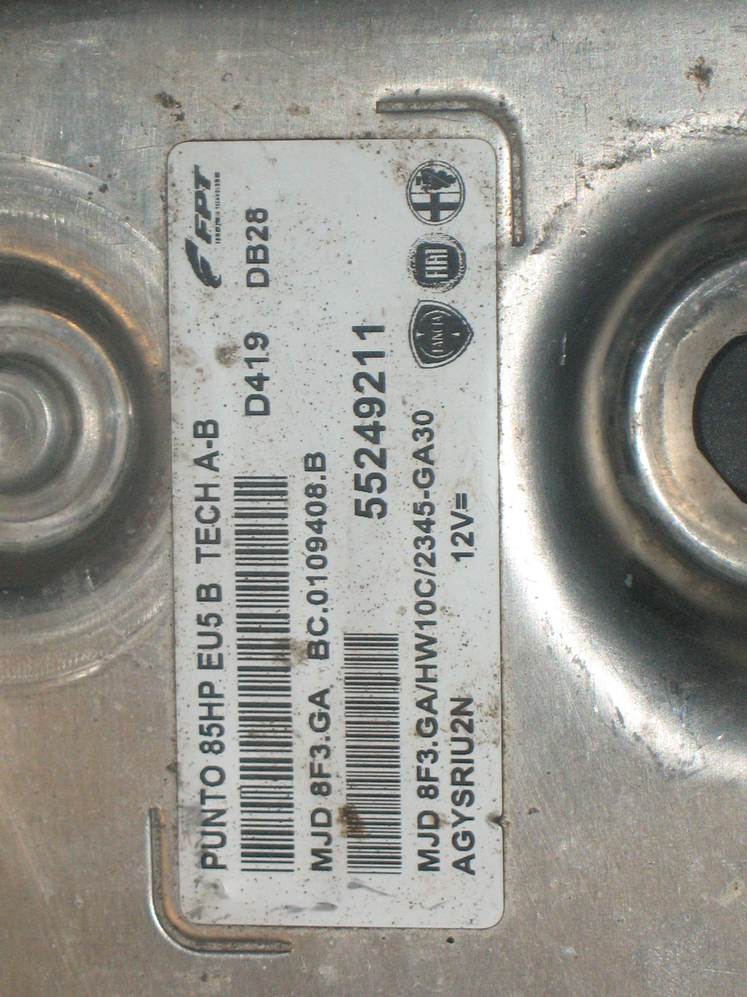 CENTRALINA FIAT PUNTO EVO MJD8F3.GA HW10C 55249211 BC.0109408.B