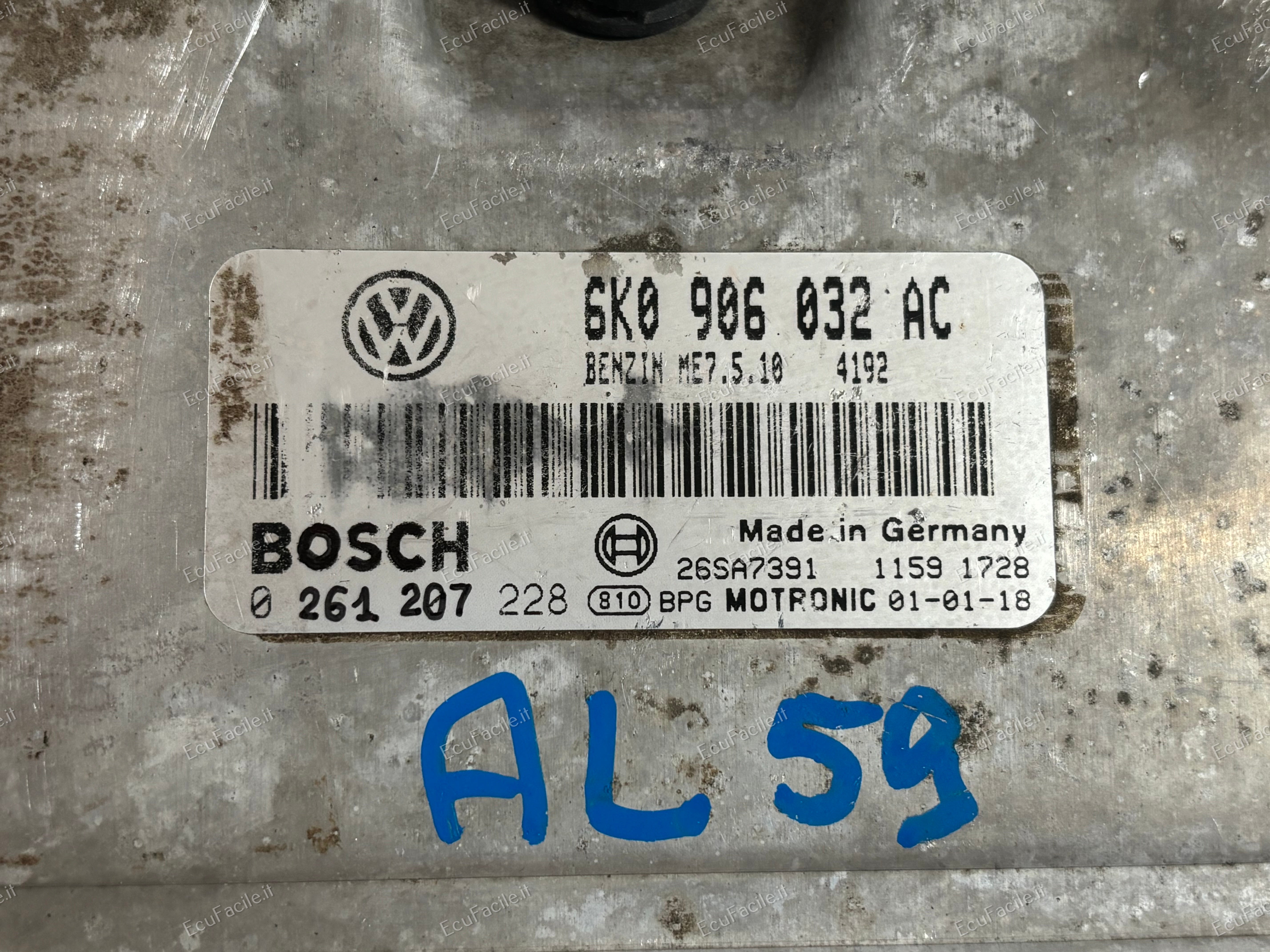 Ecu centralina motore seat ibiza 0261207228 6k0906032ac