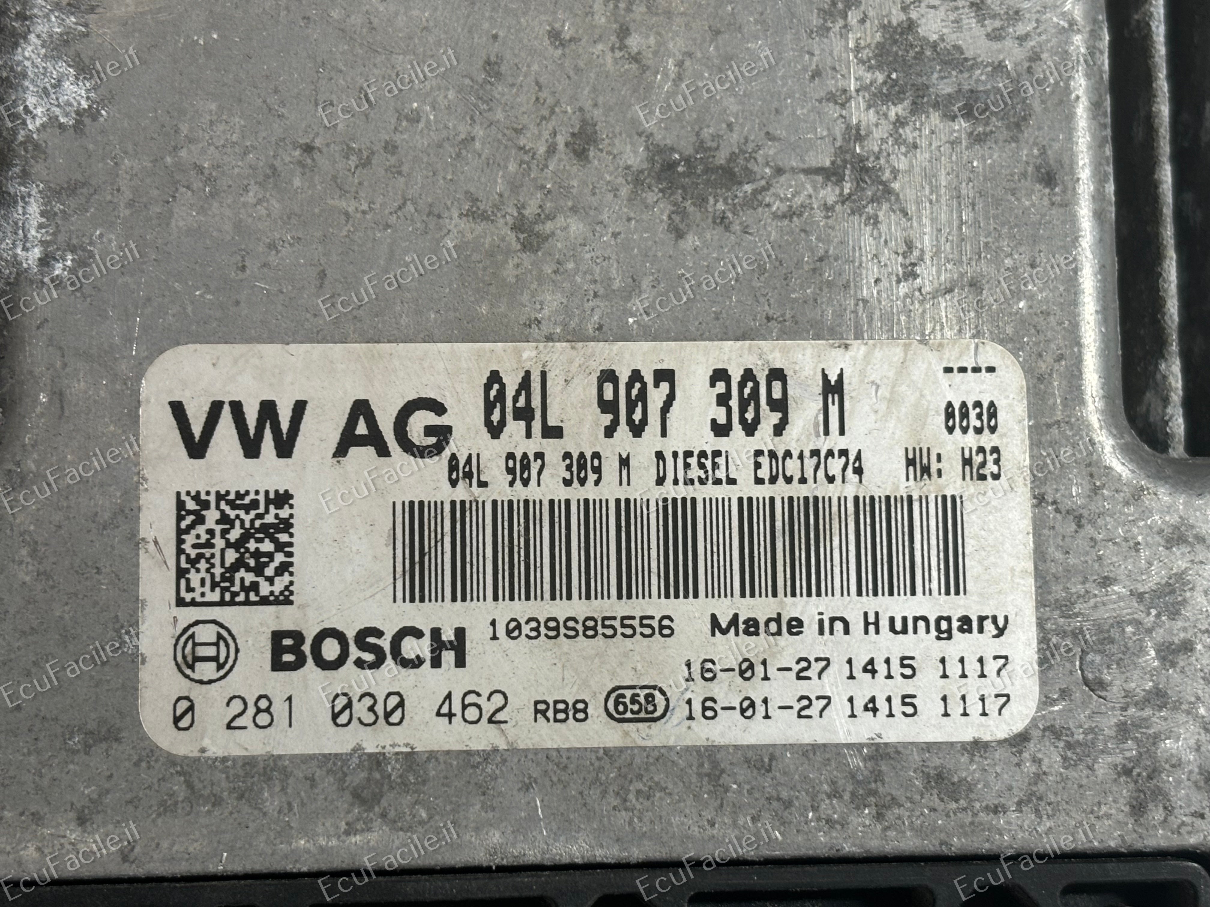 ECU VW Touran 04L906026M AG EDC17C74 0281030462 HW:H23