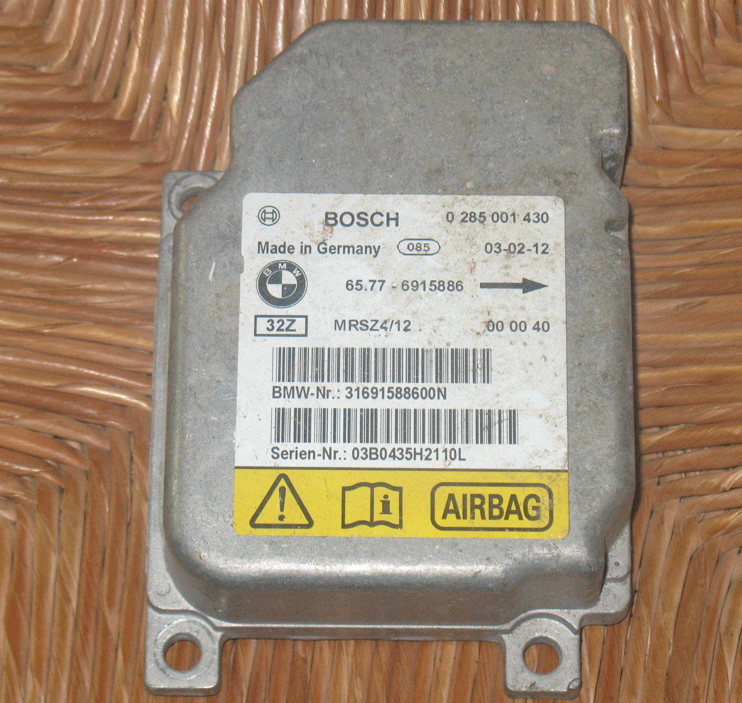 CENTRALINA AIRBAG MINI COOPER BOSCH 0285001430 65.77-6915886