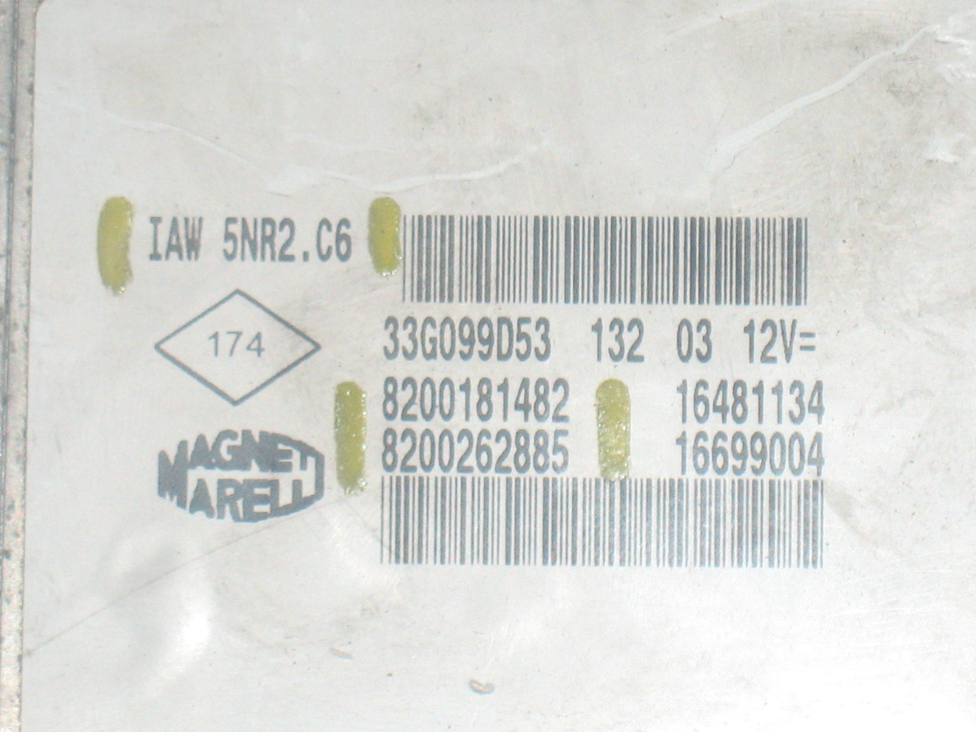 IAW 5NR2.C6 8200181482 8200285315 Renault Magneti Marelli CA80-MK1329EBY