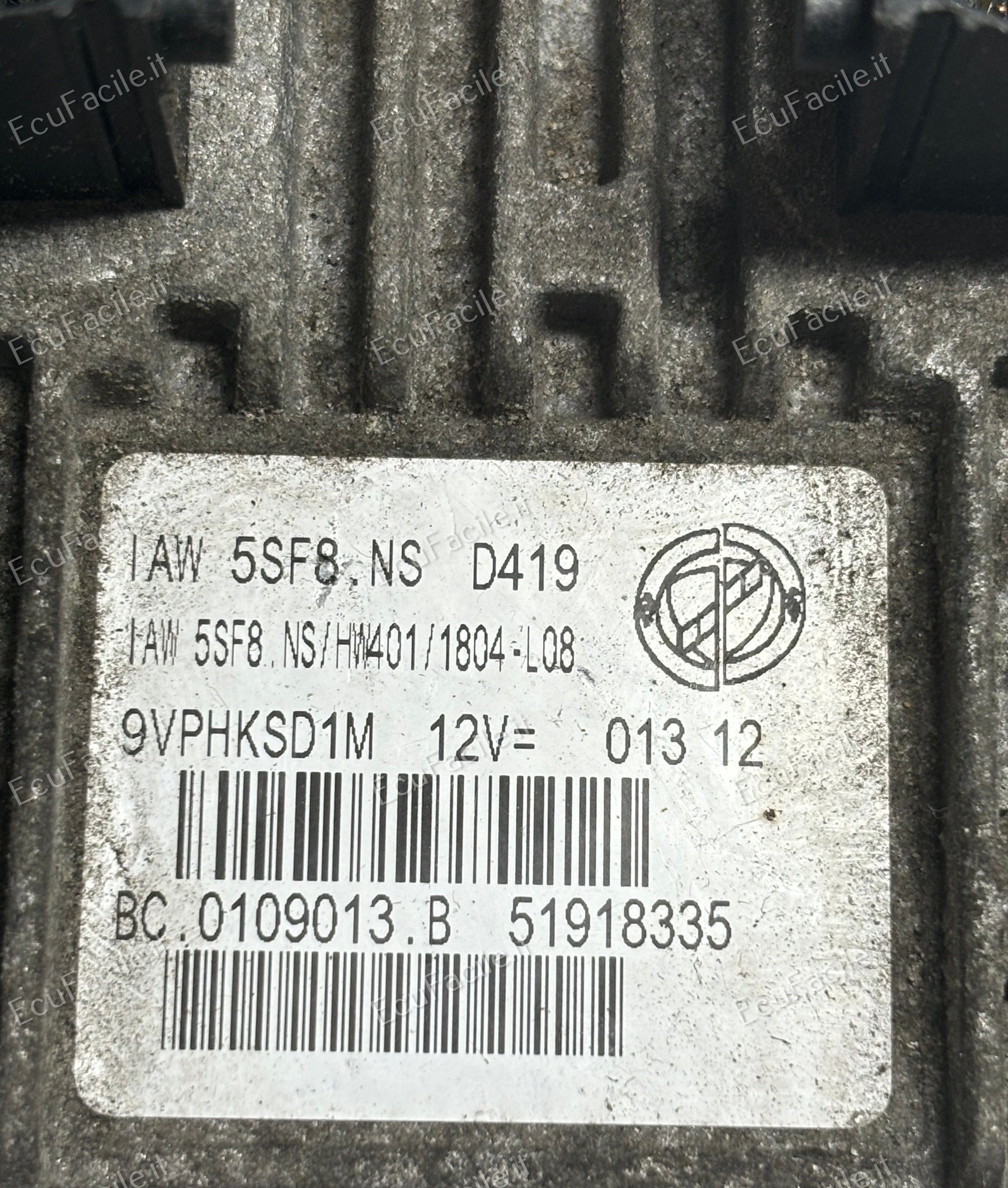 ECU FIAT PANDA 500 1.2 IAW 5SF8.NS 51918335 HW401