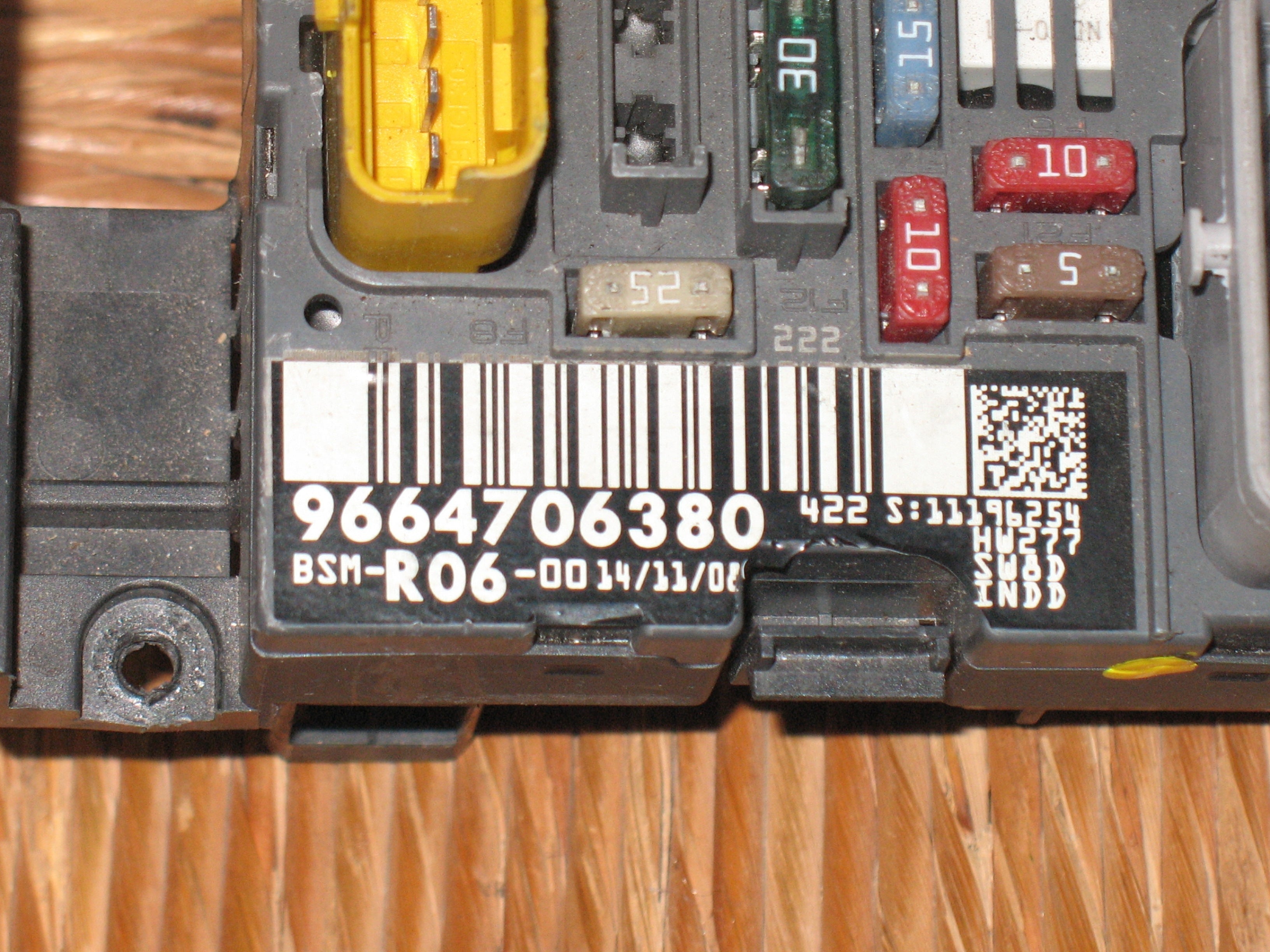 BSM PEUGEOT 308 CITROEN 9664706380 BSM R06 11530603 HW277