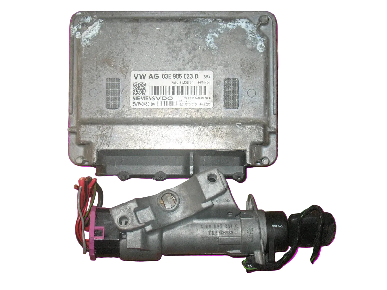 03E906023D KIT ACCENSIONE AVVIAMENTO SEAT IBIZA 1.2 B 51KW 5M 5P (2008) CENTRALINA MOTORE 03e906023d siemens 5wp4050204 BODY COMPUTER 6Q1937049D