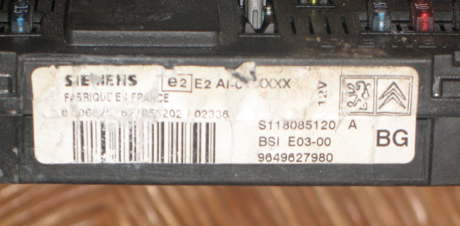 ECU Siemens BSI E03-00 Citroën Peugeot 9652474880 S118085120 BSI 2004 H04-01 9663510480 6580KH