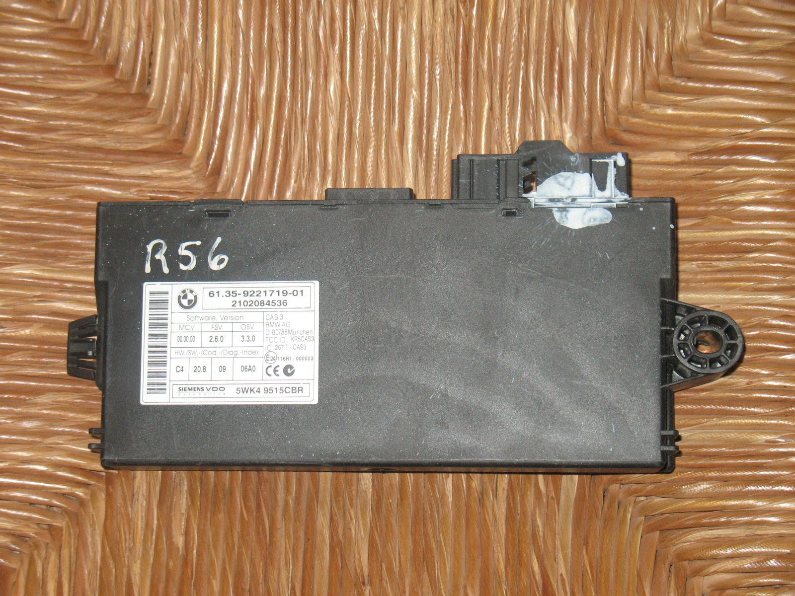 BODY COMPUTER BMW MINI CAS3 CAS 3 Module 9221719 61.35-9221719-01 5wk4
