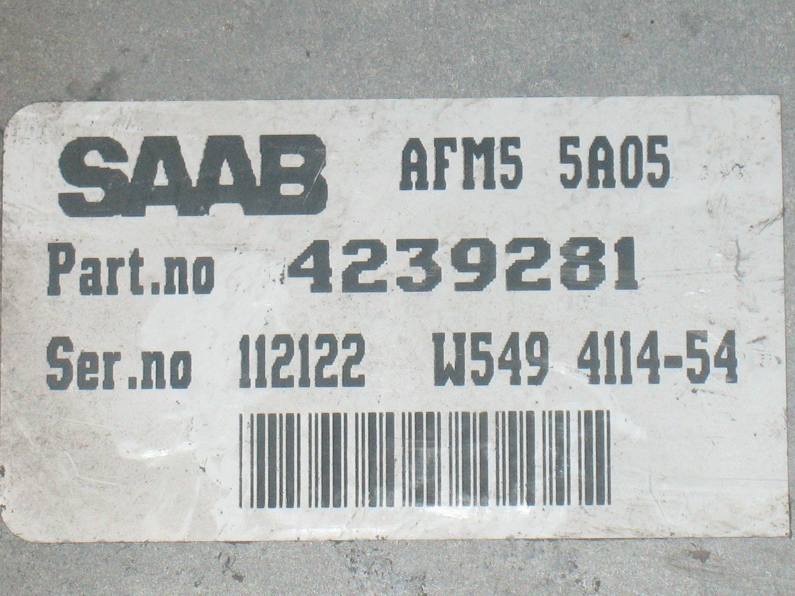 CENTRALINA MOTORE AUTO SAAB 900 MOTORE 2.0. ANNO 1995-1997 4239281