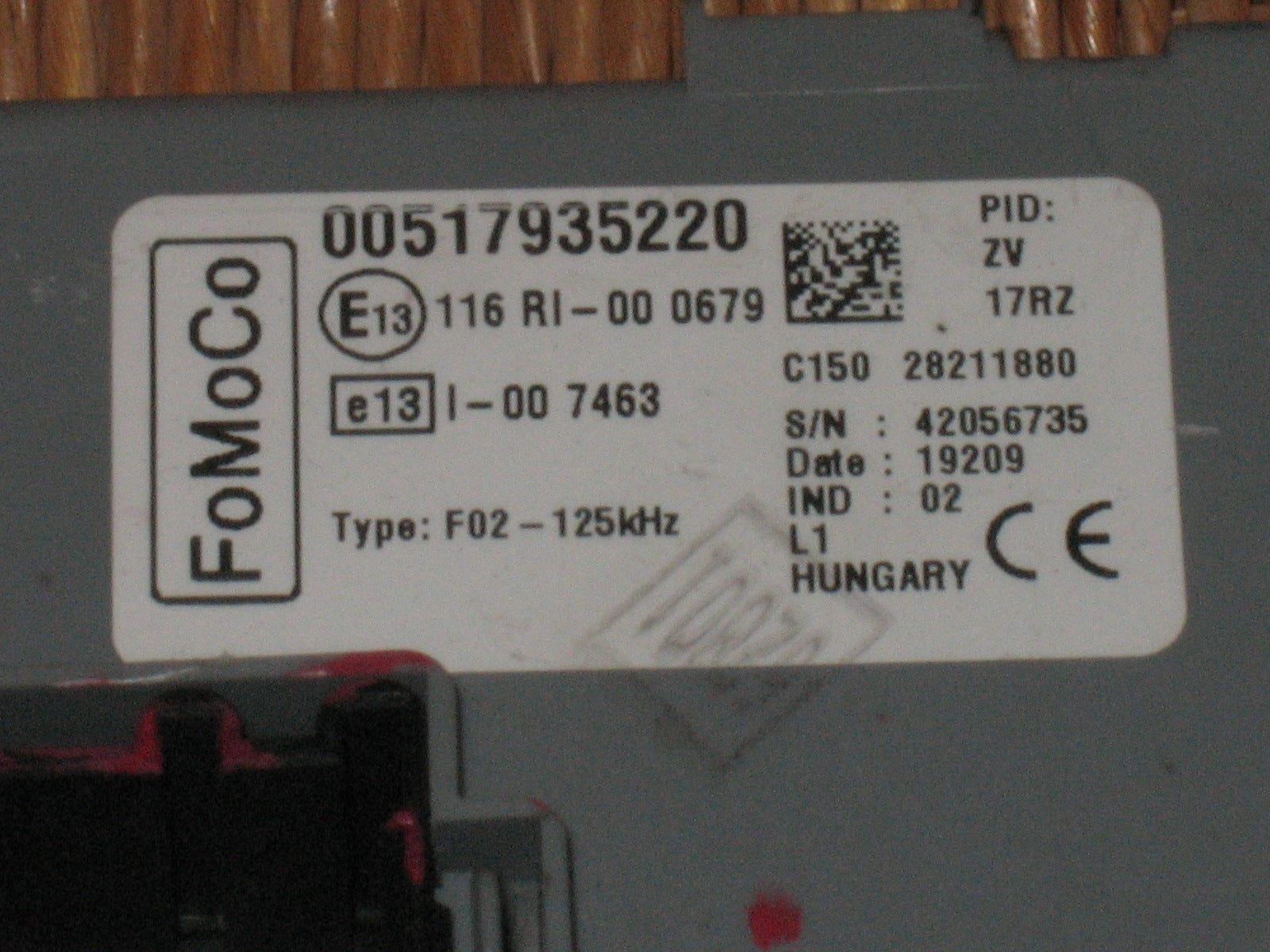 00517935220 116RI000679 BP3095186E1 BP3095186E1 Fuse box FORD 517935220