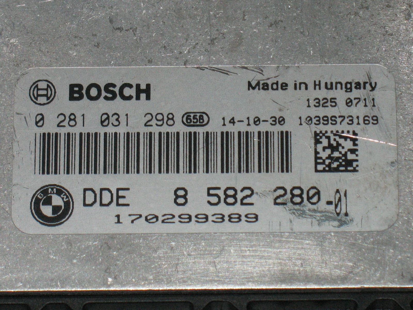 CENTRALINA MOTORE BMW F20 BOSCH 0281031298 DDE 8582280 DDE8582280