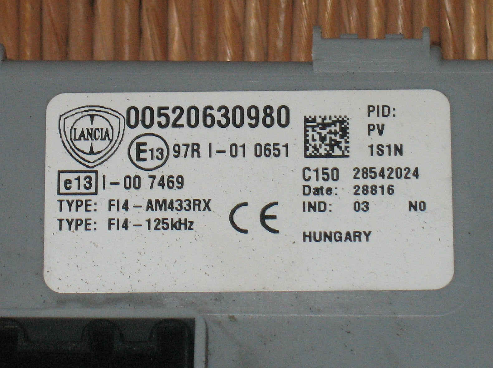 00520630980 CENTRALINA BODY COMPUTER LANCIA YPSILON