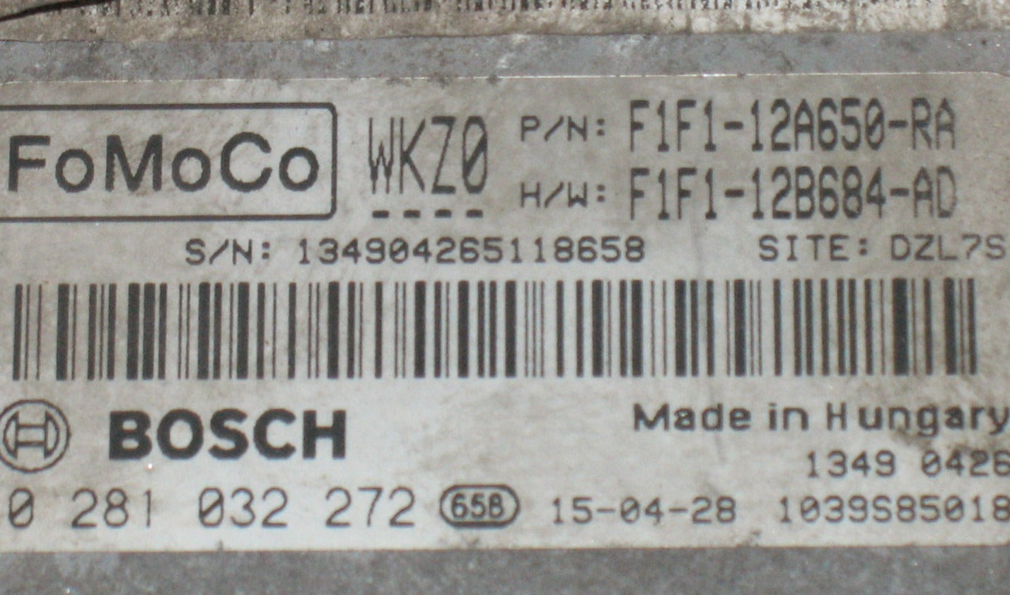 CENTRALINA MOTORE FORD FOCUS BOSCH 0 281 032 272 0281032272 F1F1-12A650-RA F1F112A650RA EDC17C70