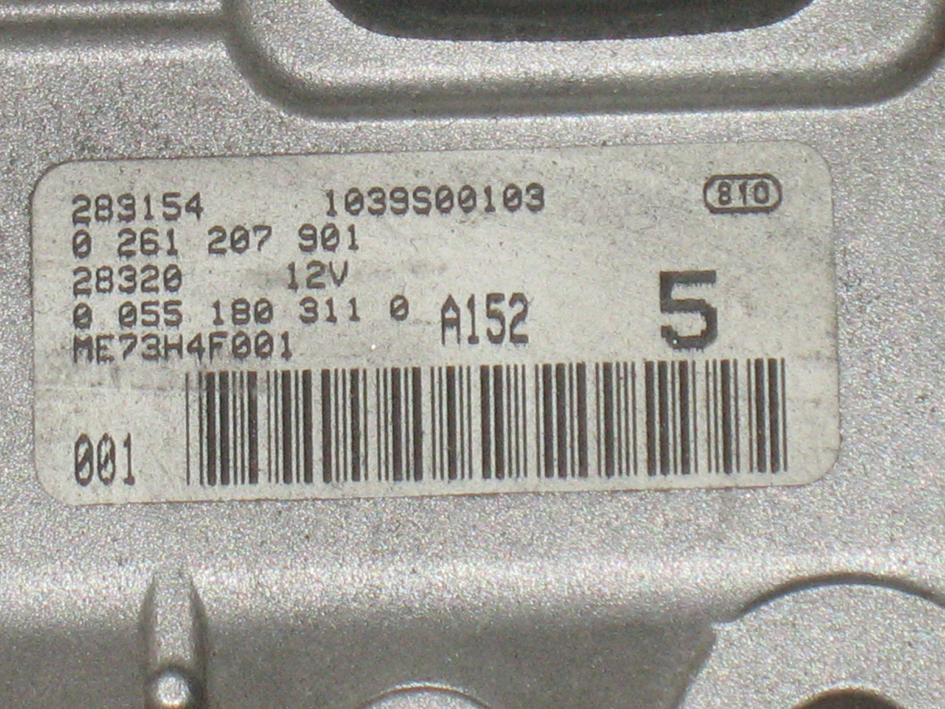 FIAT PUNTO 99-03 1.2 16V ECU 0261207901 55180311 ME 7.3 H4