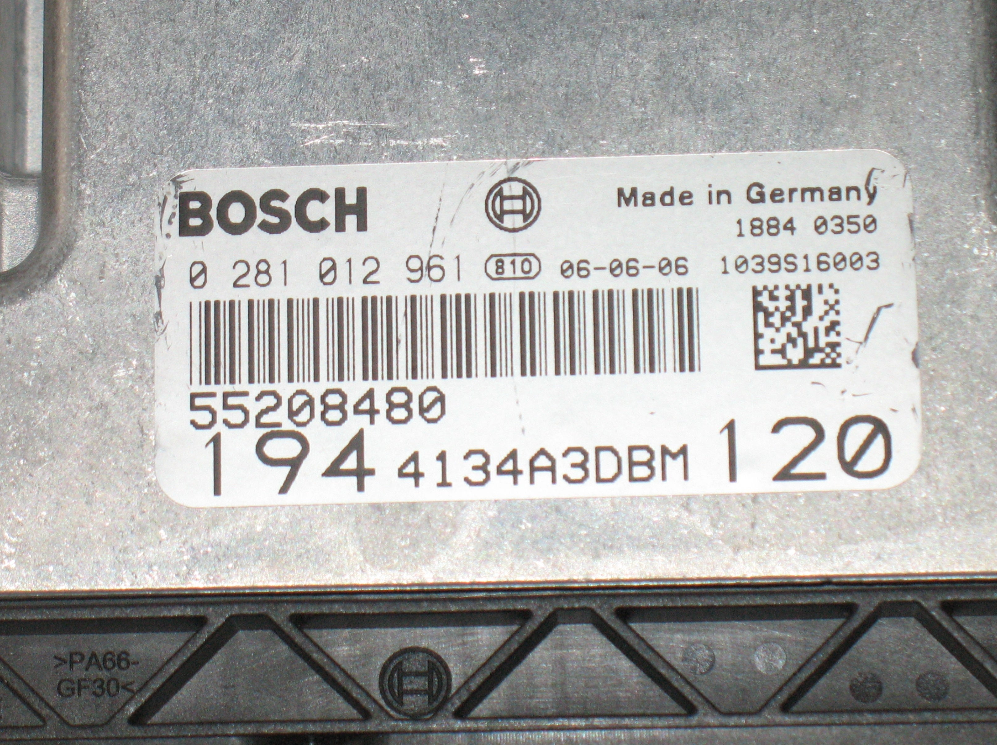 ECU CROMA 1.9 JTD 0281012961 55208480 51854278 EDC 16C39-5.65