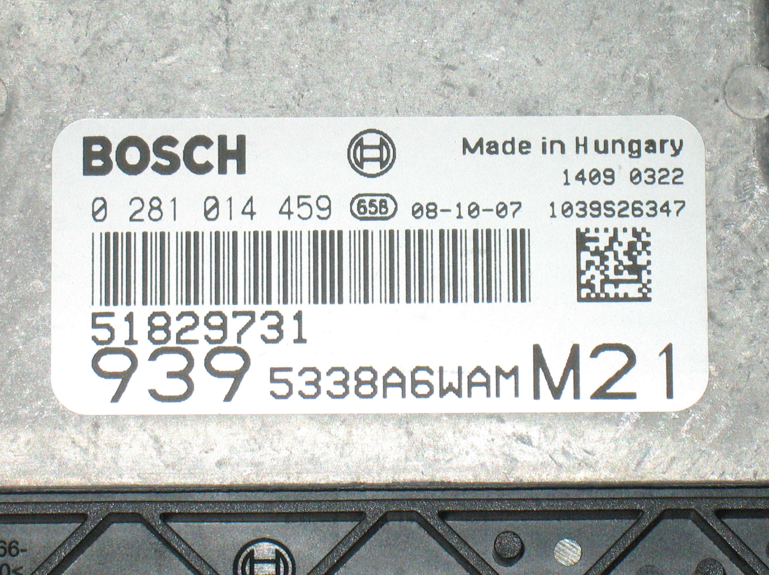 ECU ALFA ROMEO 159 BRERA SPIDER 2.4 JTD 0281014459 51820069 EDC 16C39-5.6D