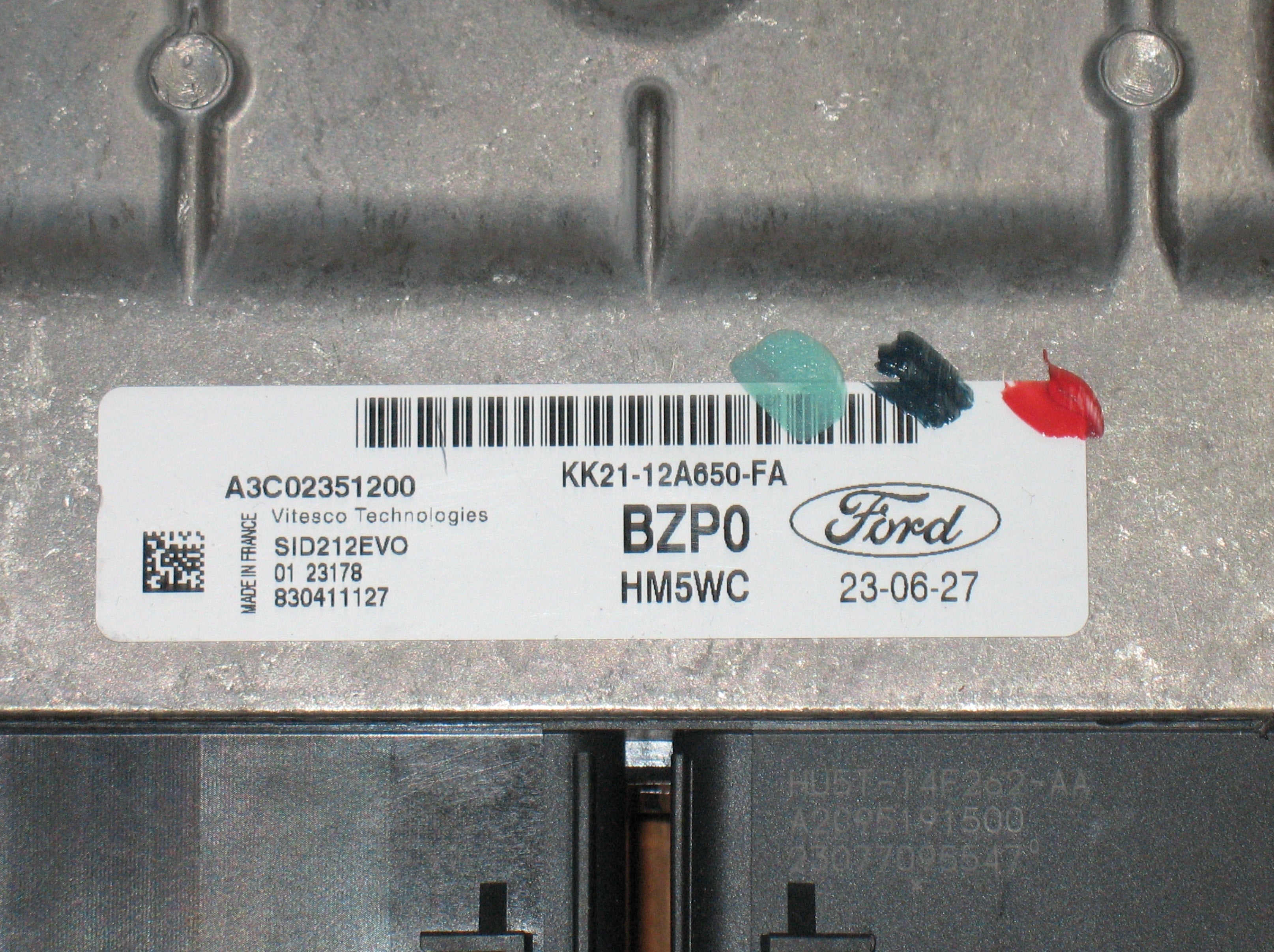 Ecu centralina motore FORD TRANSIT BZP0 J38AC KK21-12A650-FA A3C02351200 2.0 DIESEL