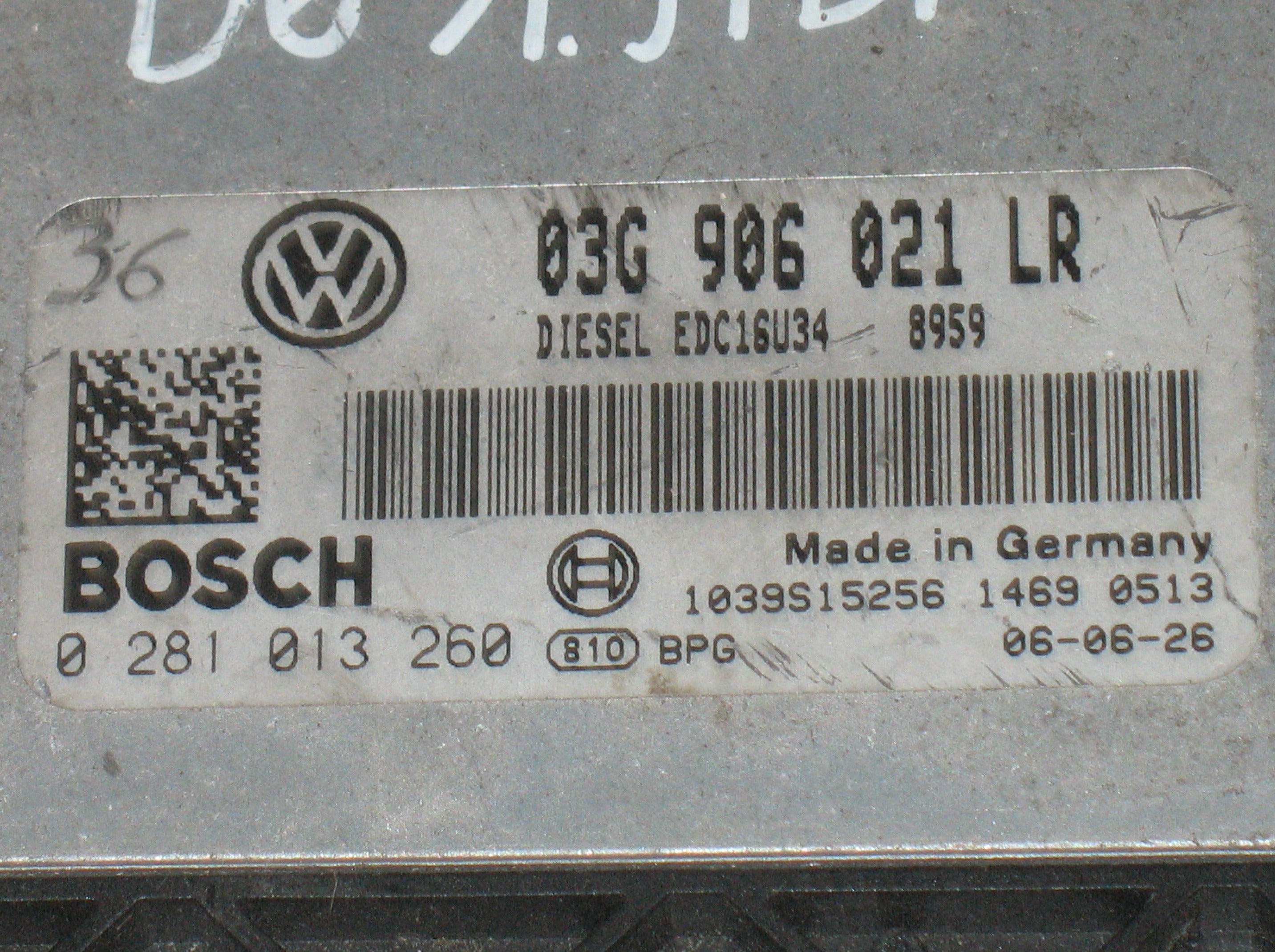 ECU VW PASSAT 1.9 0281013260 03G906021LR 03G906021AN EDC16U34