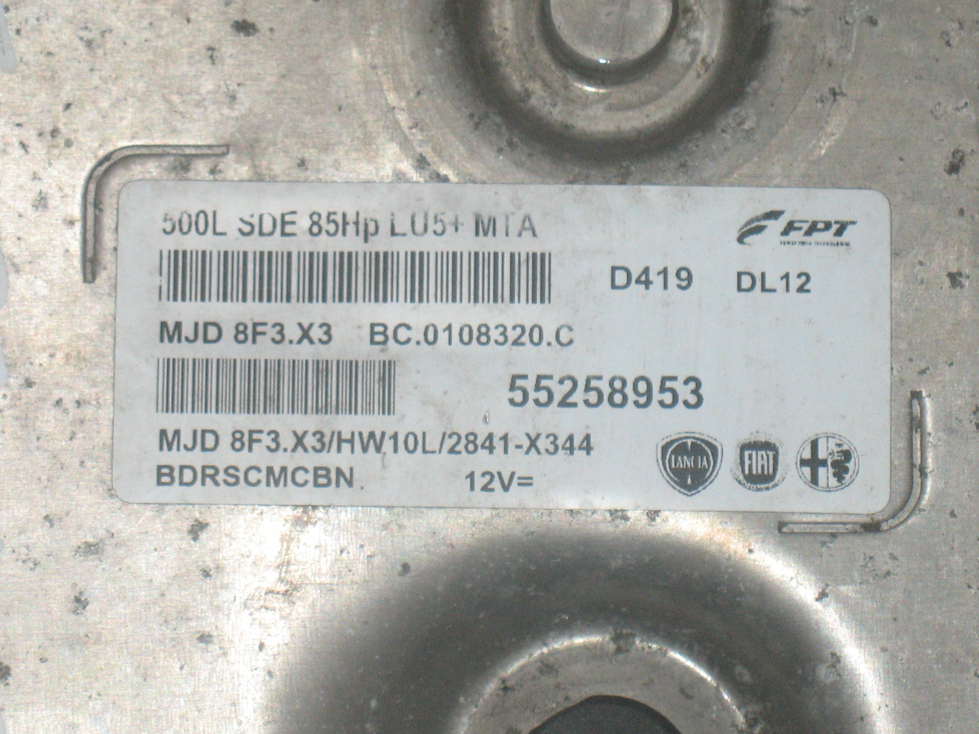 Centralina Motore 55258953 FIAT 500l 1.3 MJT 8f3.x3 bc.010820.c