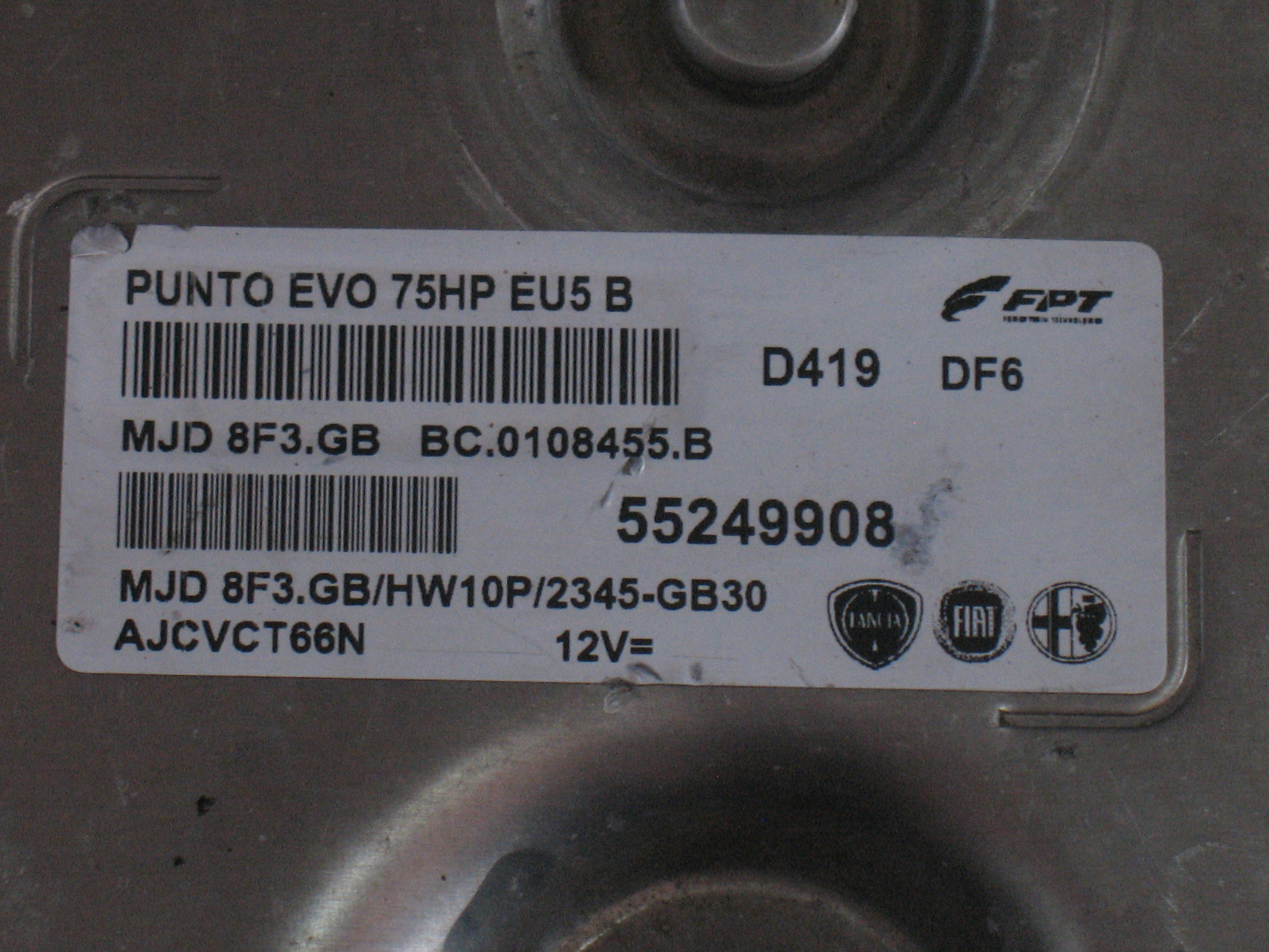 Centralita Fiat Grande Punto Evo 55249908 MJD8F3GB MJD 8F3.GB