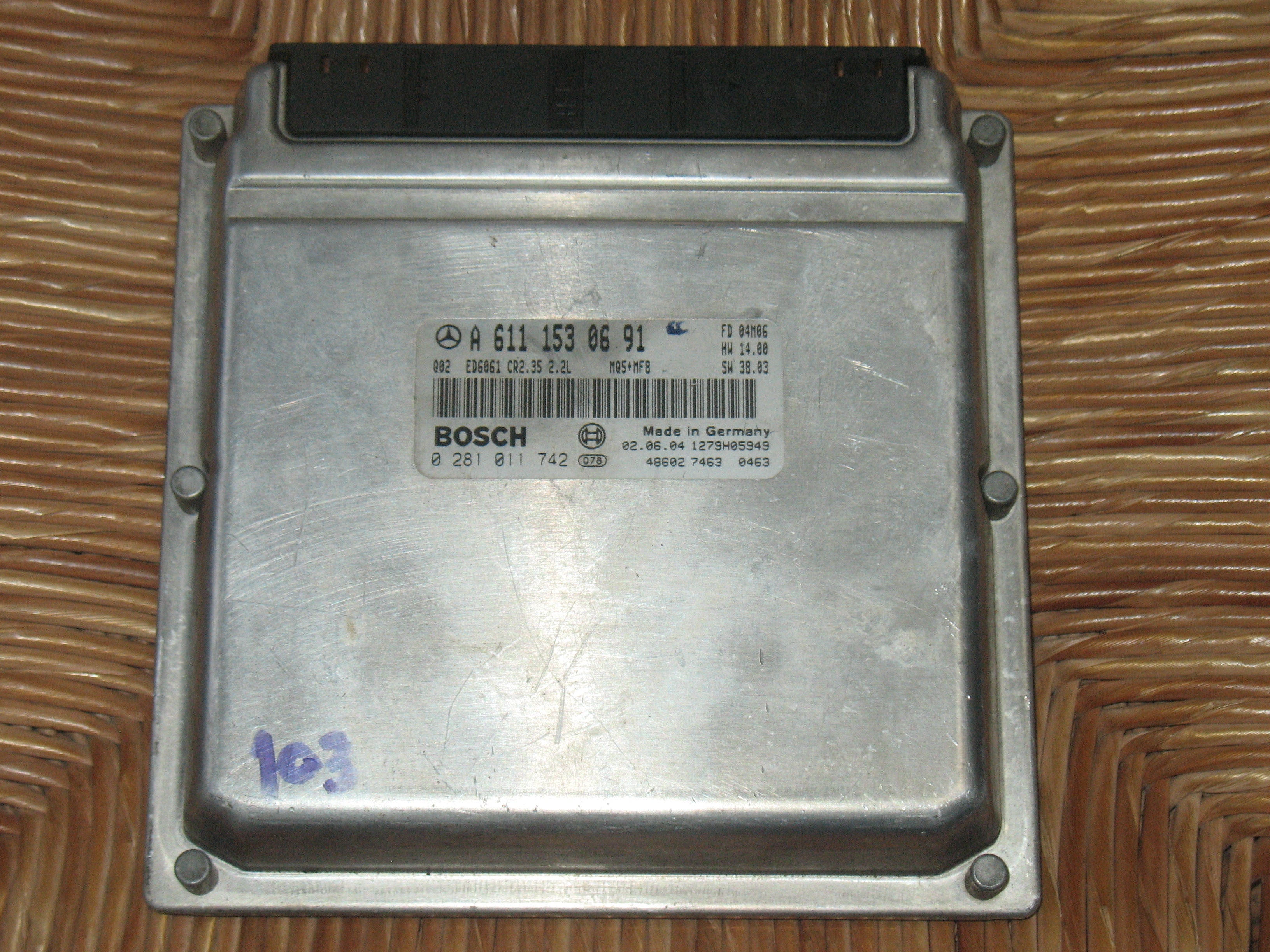 ECU MERCEDES SPRINTER 0281011742 A6111530691 EDC 15C6-4.35 CR2.35