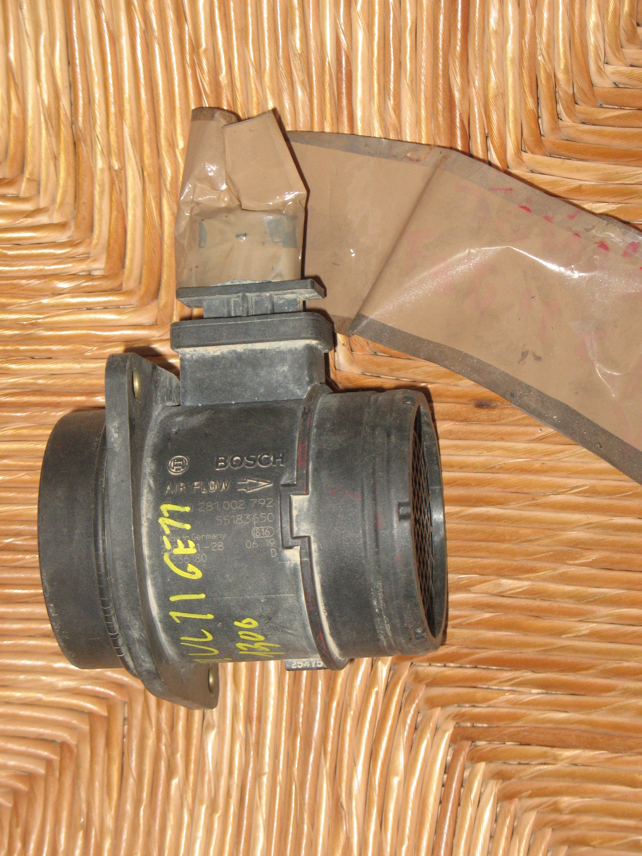 debimetro flussometro FIAT GRANDE PUNTO 90CV COD. BOSCH 0281002792 55183650