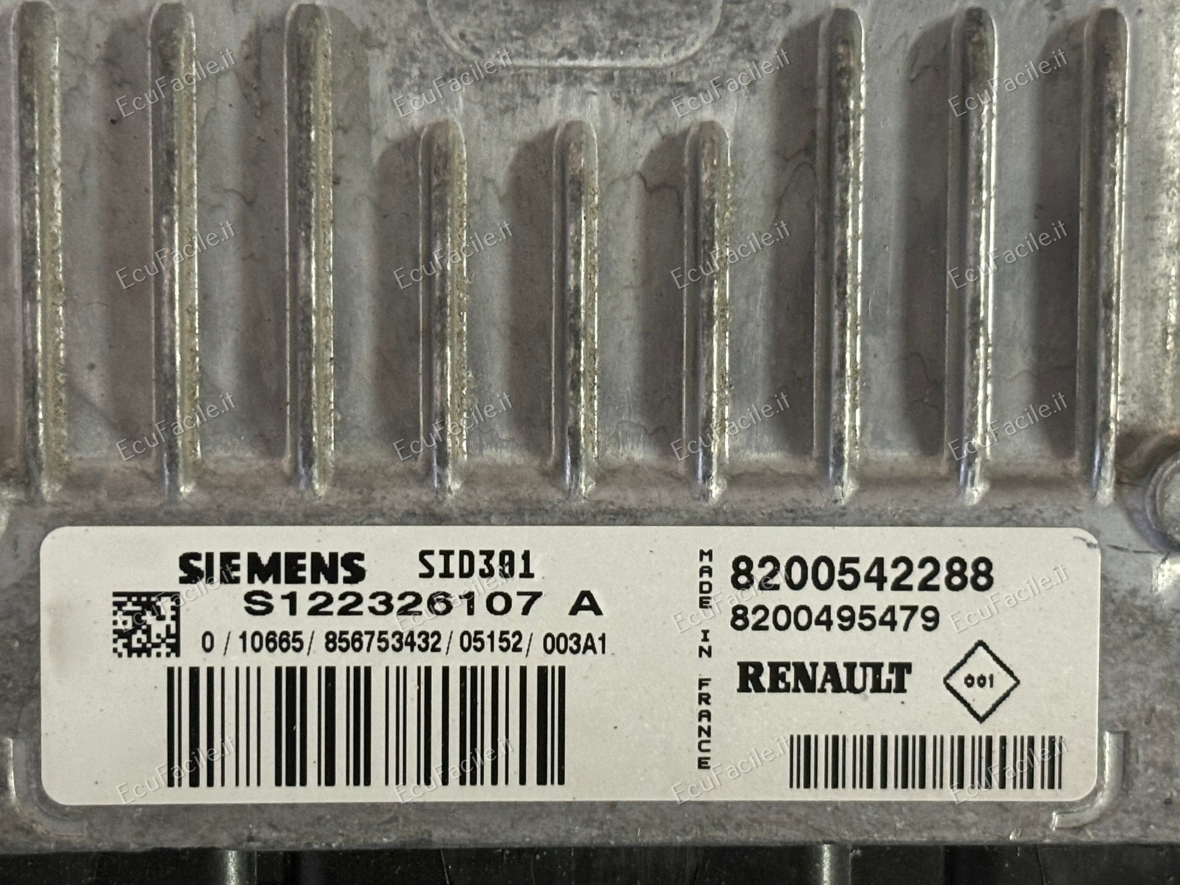 ECU RENAULT MEGANE 1.5 DCI S122326107 A S122326107A 8200542288 SID381