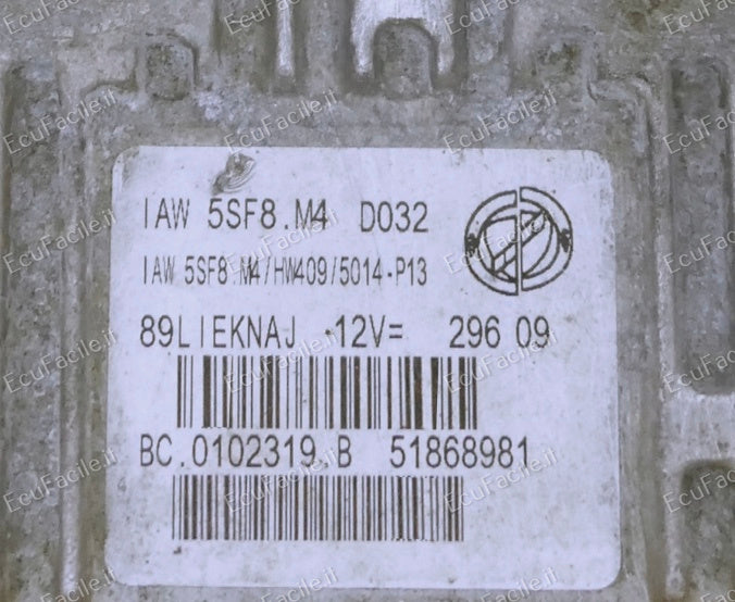 ECU FIAT IAW 5SF8.M4 HW409 51868981