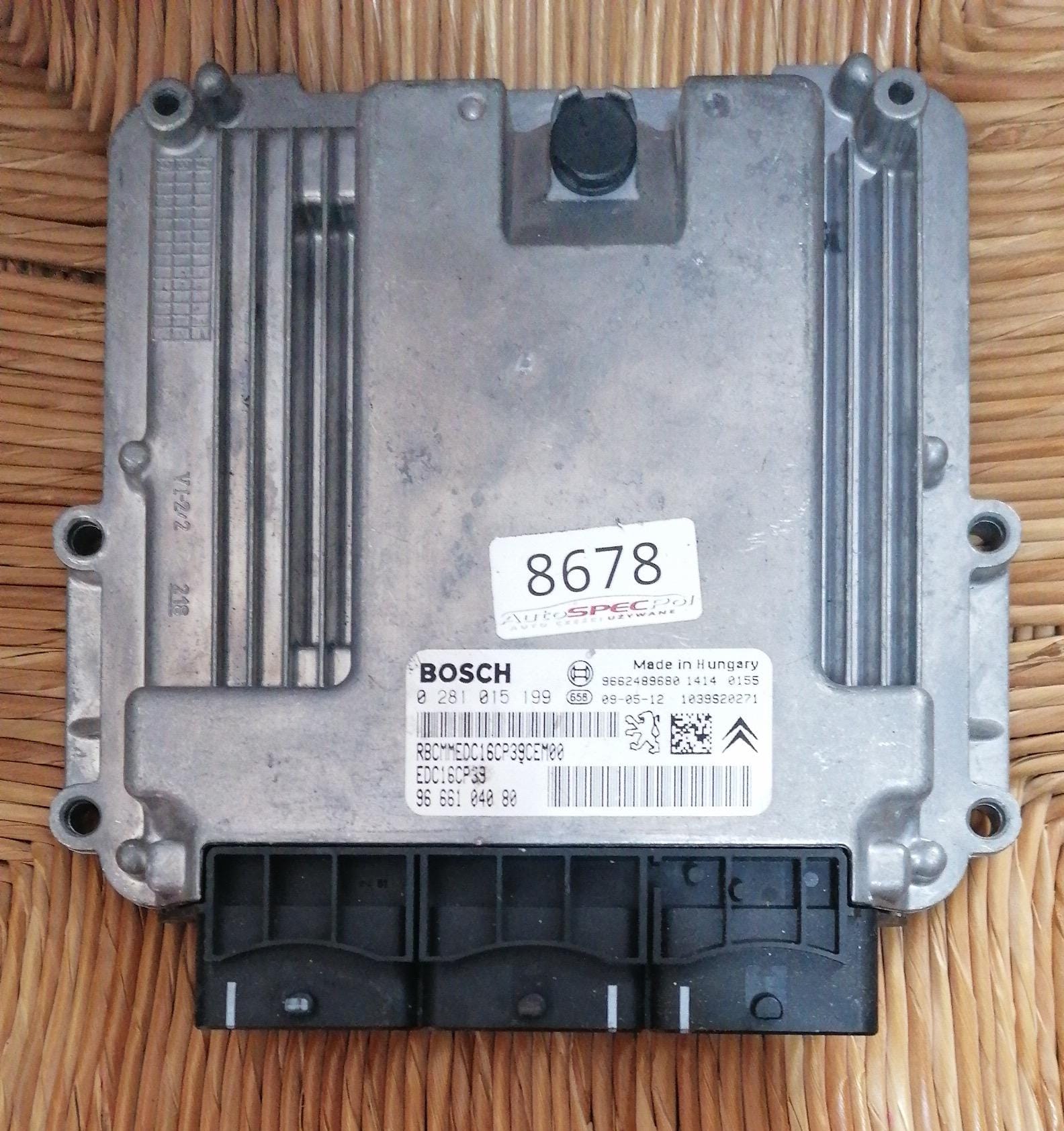 ECU CITROEN PEUGEOT 2.2 HDI BOSCH 0281015199 9666104080 EDC 16CP39-6.10