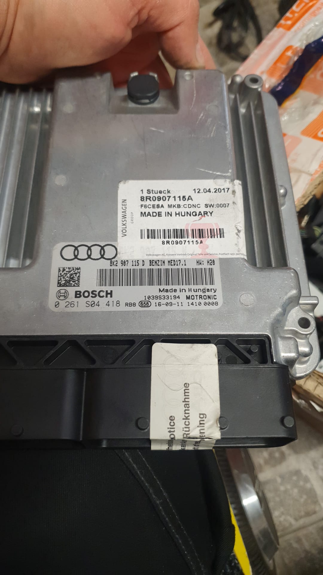 Ecu centralina motore AUDI 8K2907115AG Bosch 0261S04418 EDC MSA12