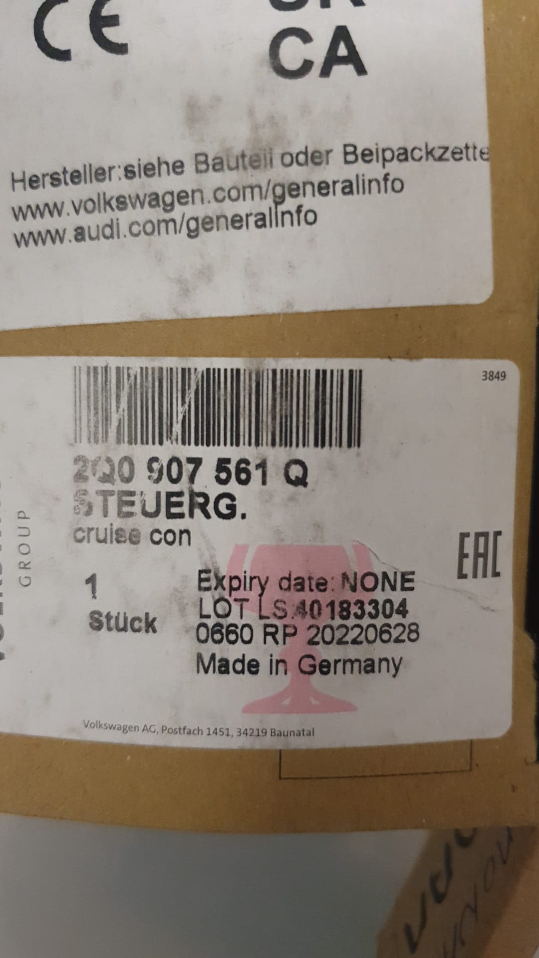 Audi Q2 81A ACC Radar Sensor 2Q0907561Q NIEUW2Q0907561Q NIEUWRadar sensor, ACC