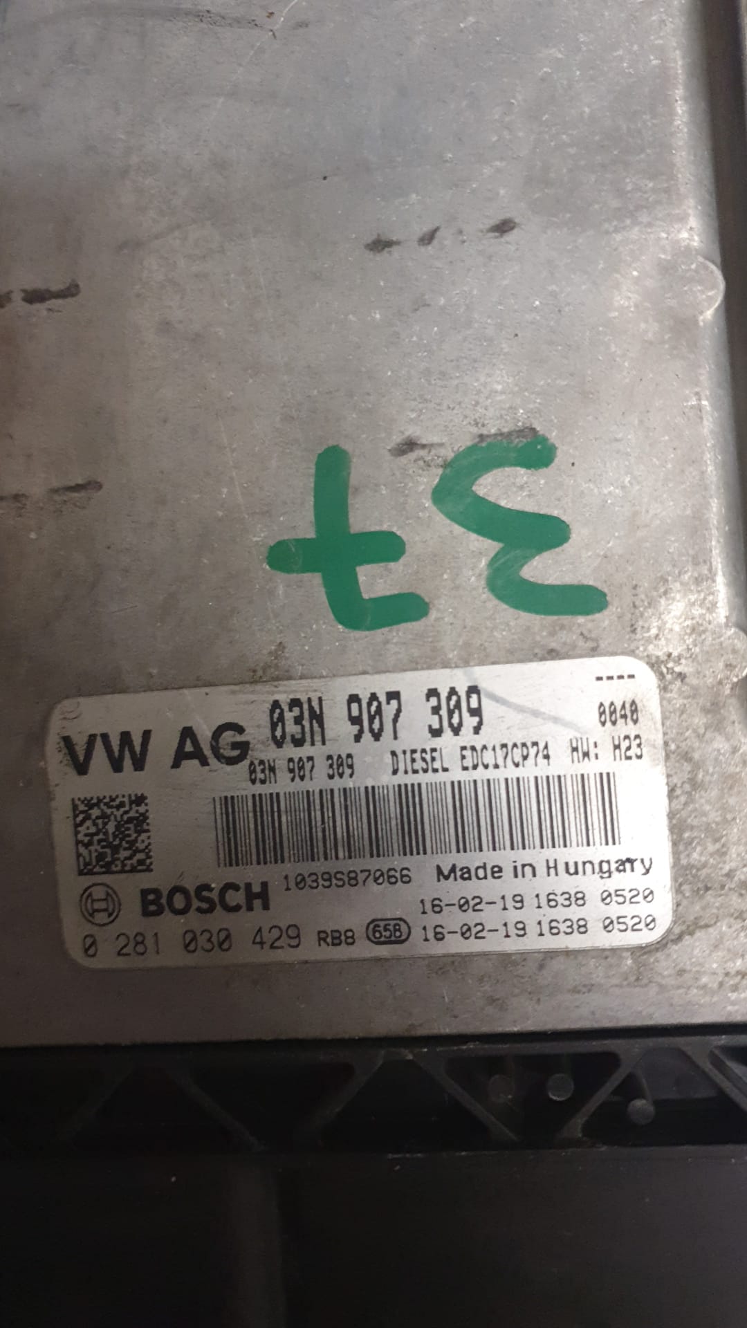 ECU centralina motore BOSCH 0281030429 03N907309 0 281 030 429 EDC 17CP74-2.1