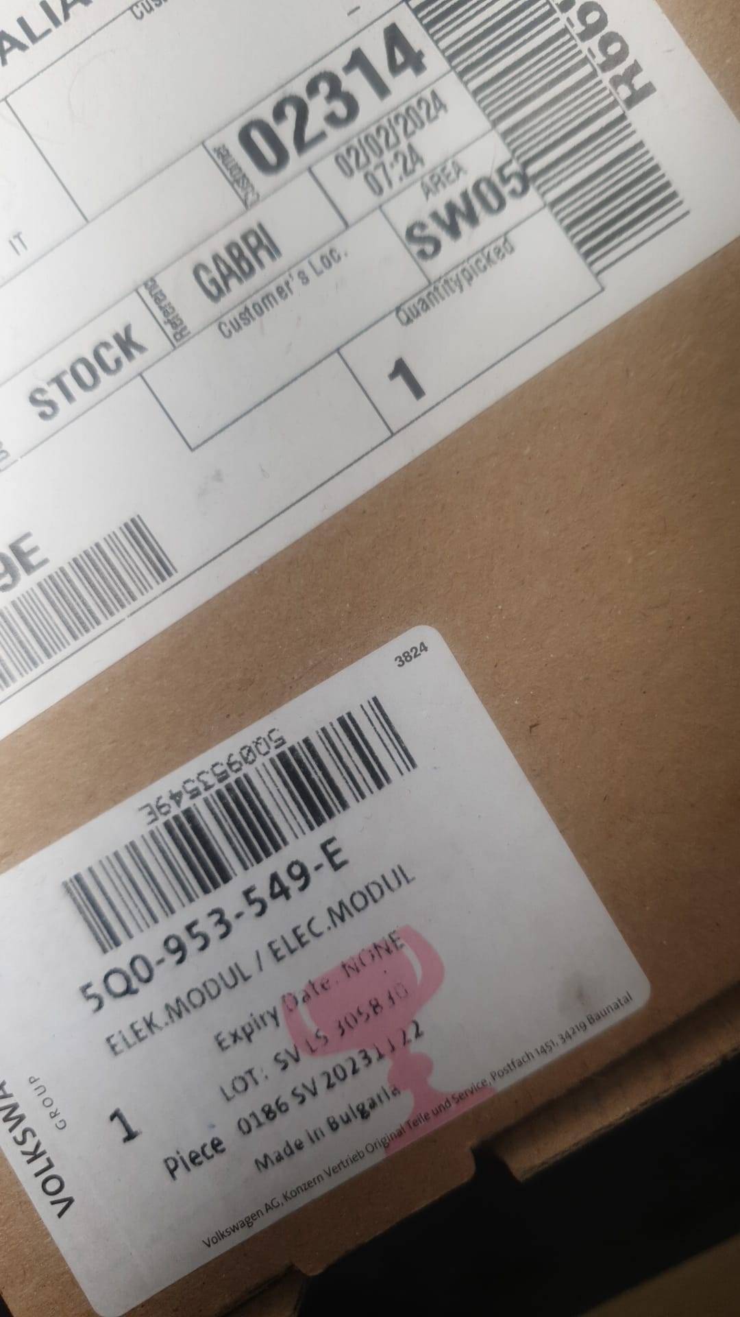 ANELLO ANTAGONISTA RICAMBI ORIGINALI per SEAT AUDI SKODA VOLKSWAGE| 5Q0953549E