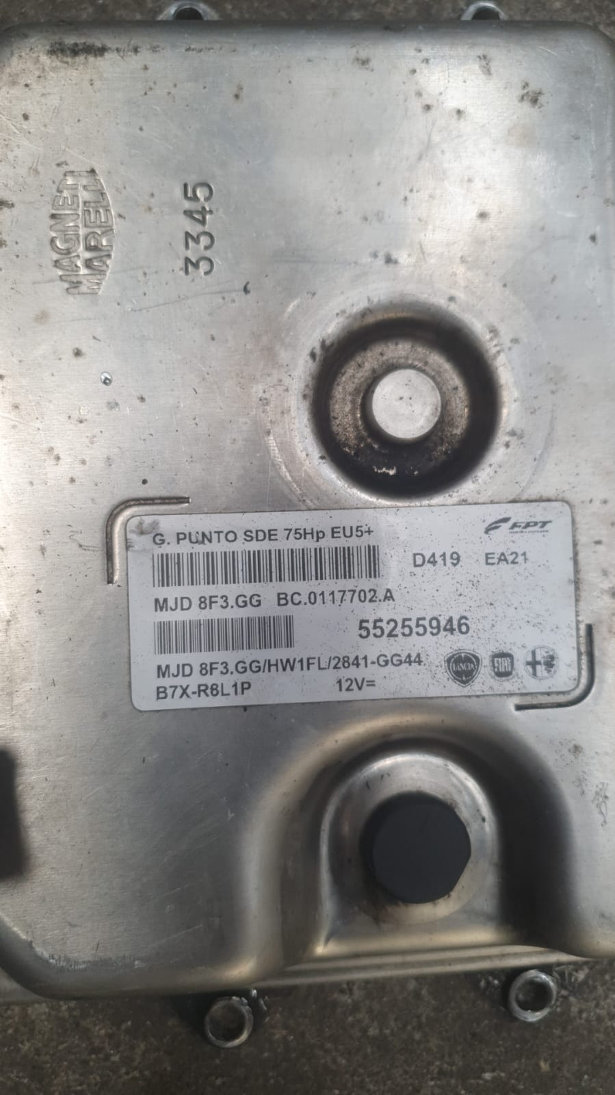 Ecu 55261325 FİAT PUNTO EVO 1.3 MULTİJET MJD 8F3.GG HW1FL 55255946