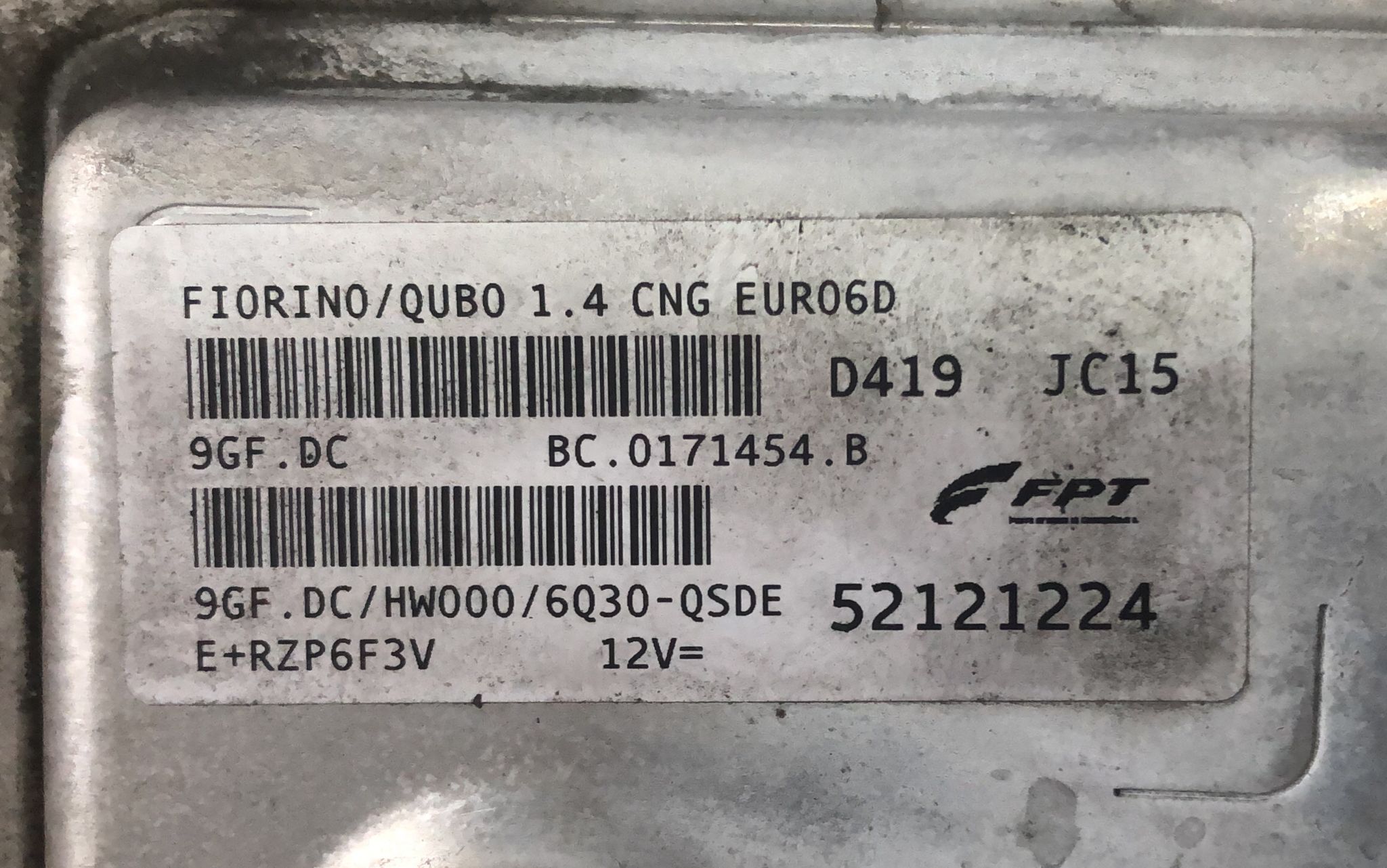 CENTRALINA MOTORE UCE PER FIAT FIORINO 52121224 9gf.dc hw000 bc.0171454.b