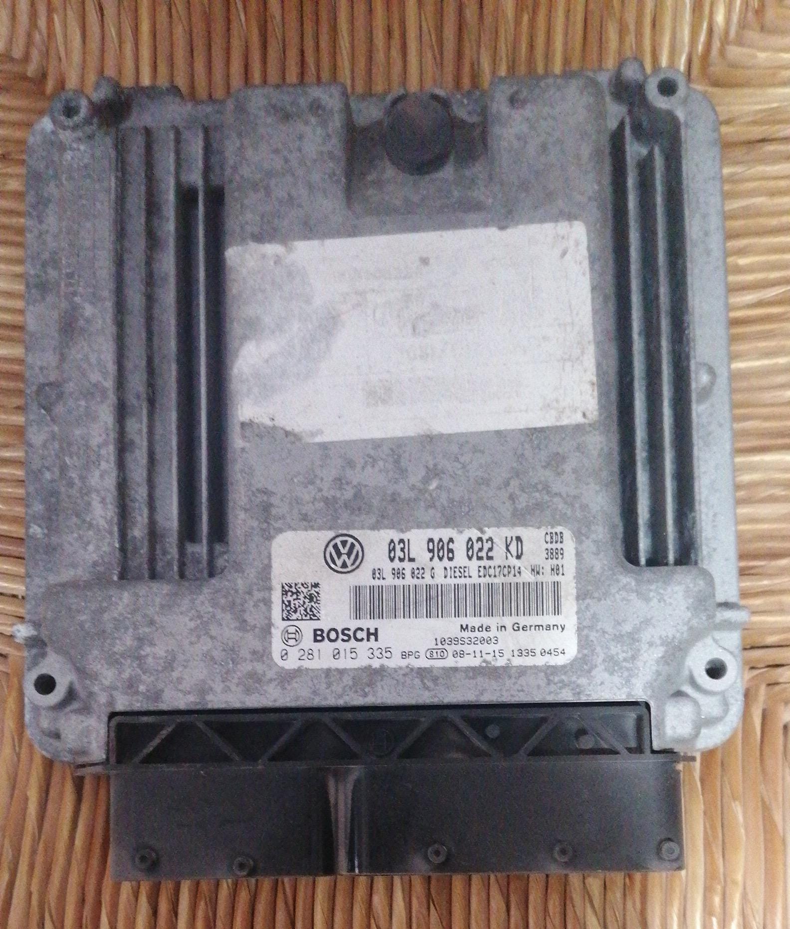 ECU VOLKSWAGEN SCIROCCO 2.0 TDI. 2009 BOSCH 0281015335 03L906022KD EDC17CP14-3.4