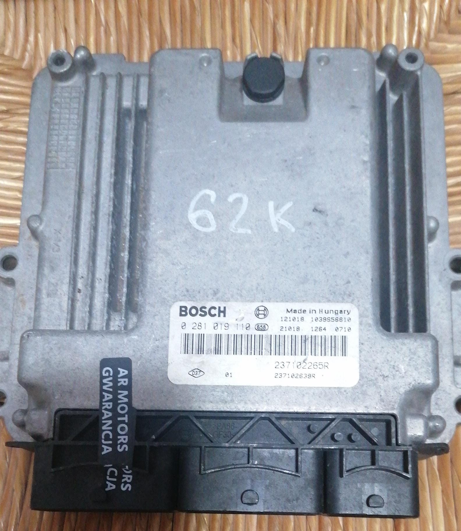 ECU RENAULT MASTER MOVANO 2.3 237102265R EDC17C42 3.21 0281019110
