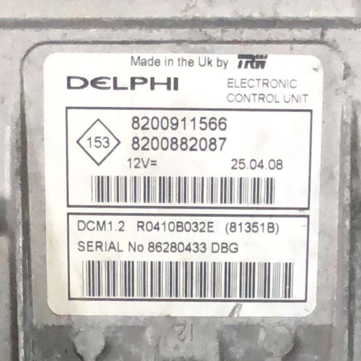 ECU Renault Twingo 1.5DCI 8200882087 81351B DCM1.2 81351B DELPHI 8200911566