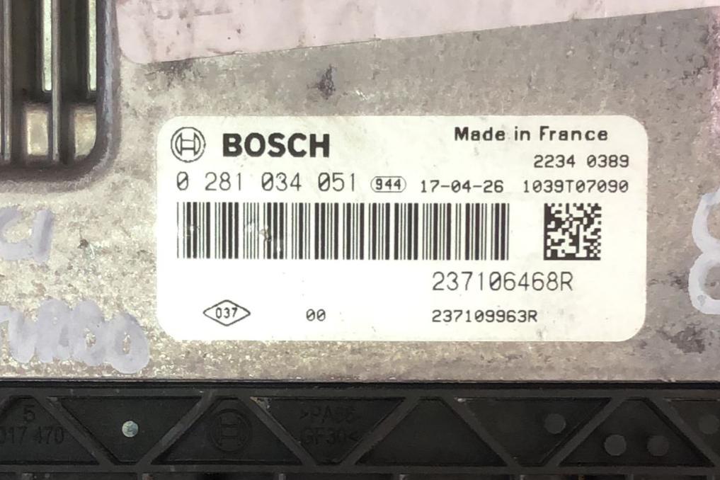 ecu centralina 237106468R 0281034051 237109963R Renault Bosch EDC 17C84-3.3
