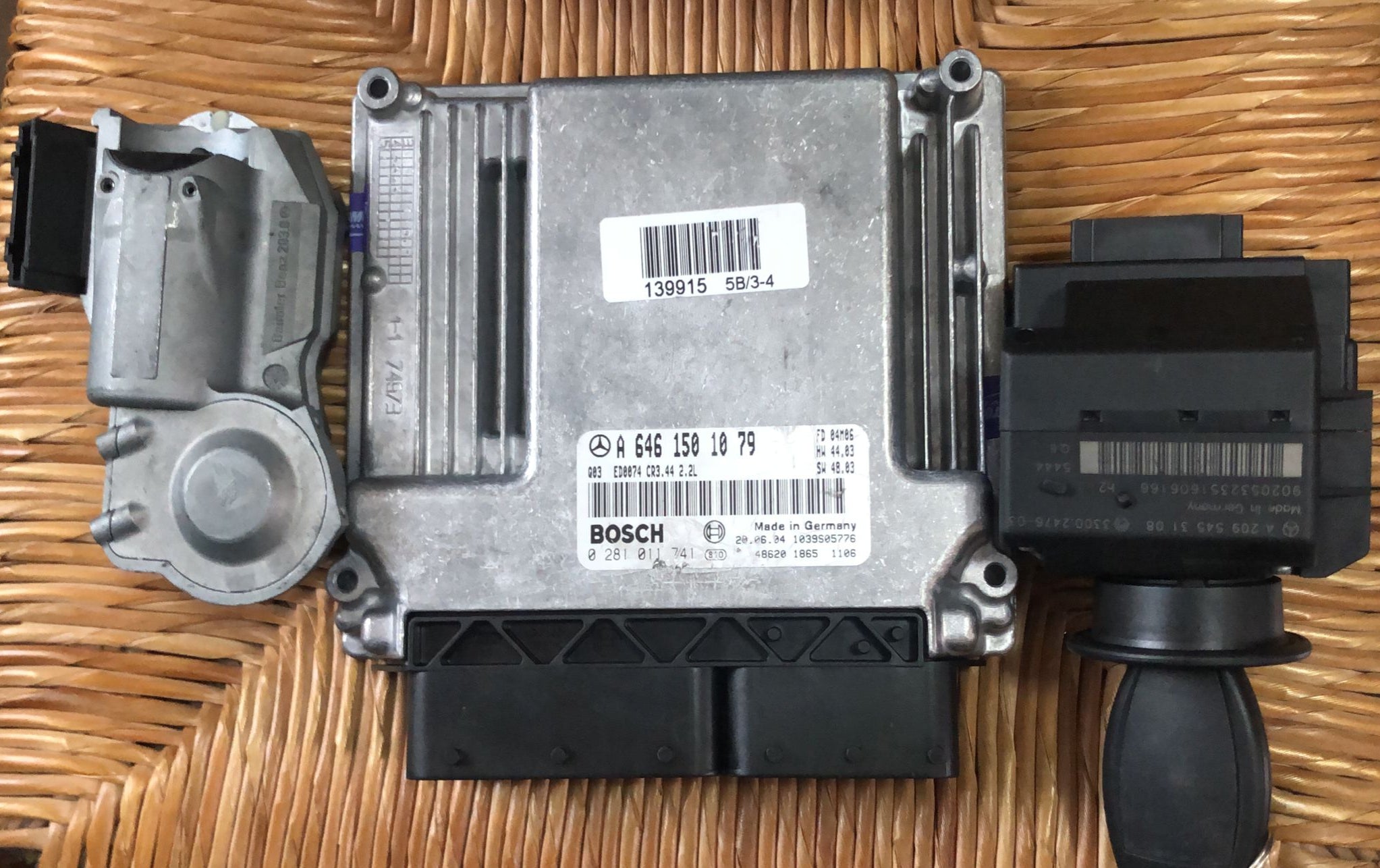 Kit ECU 6461531079 0281011741 E8752 Mercedes 203 C CLass C220 CDI Coupe 2003