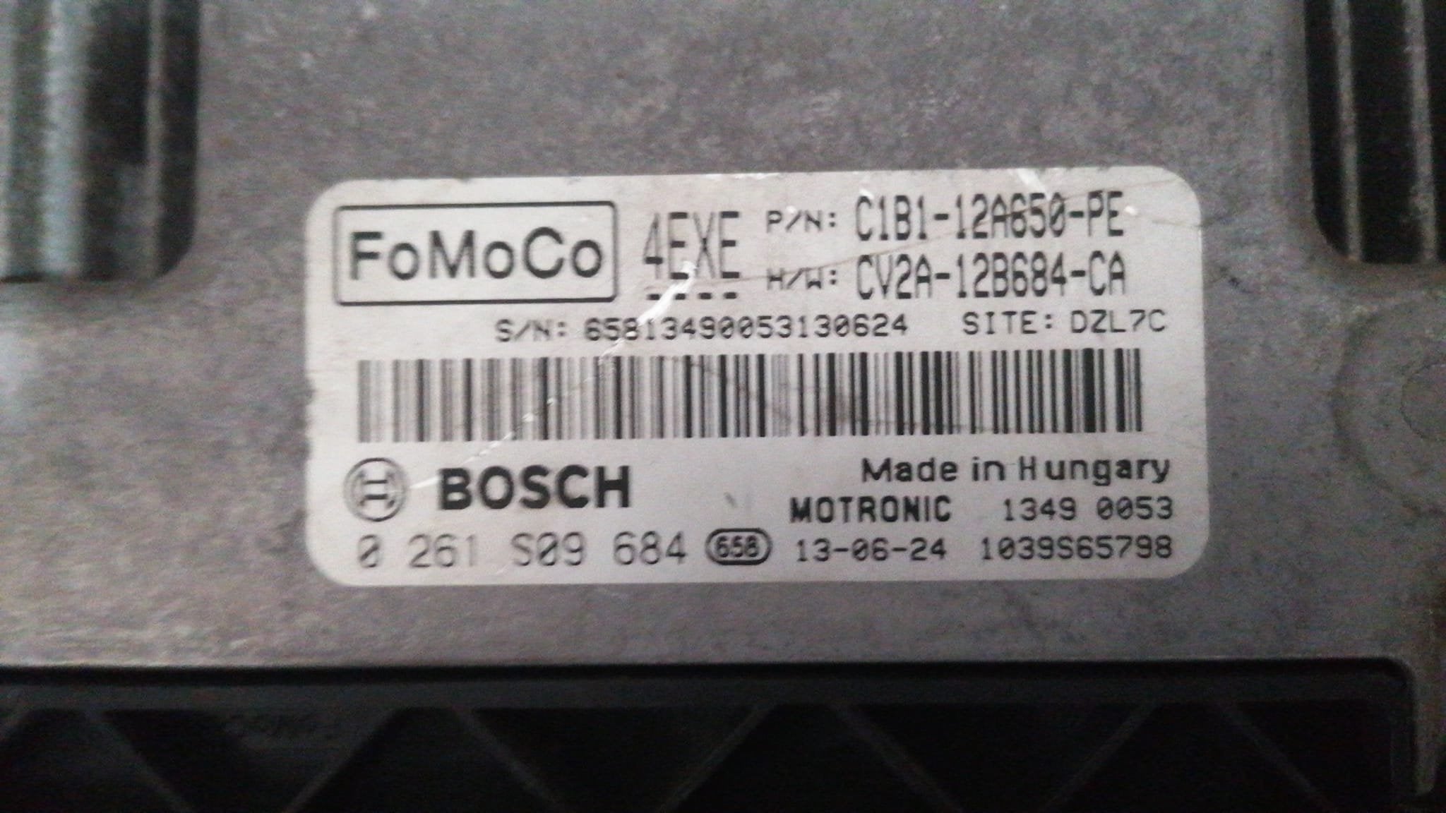 ECU FORD FOCUS FIESTA 0261S09322 C1B1-12A650-PC CV2A-12B684-CA MED 17.0.1