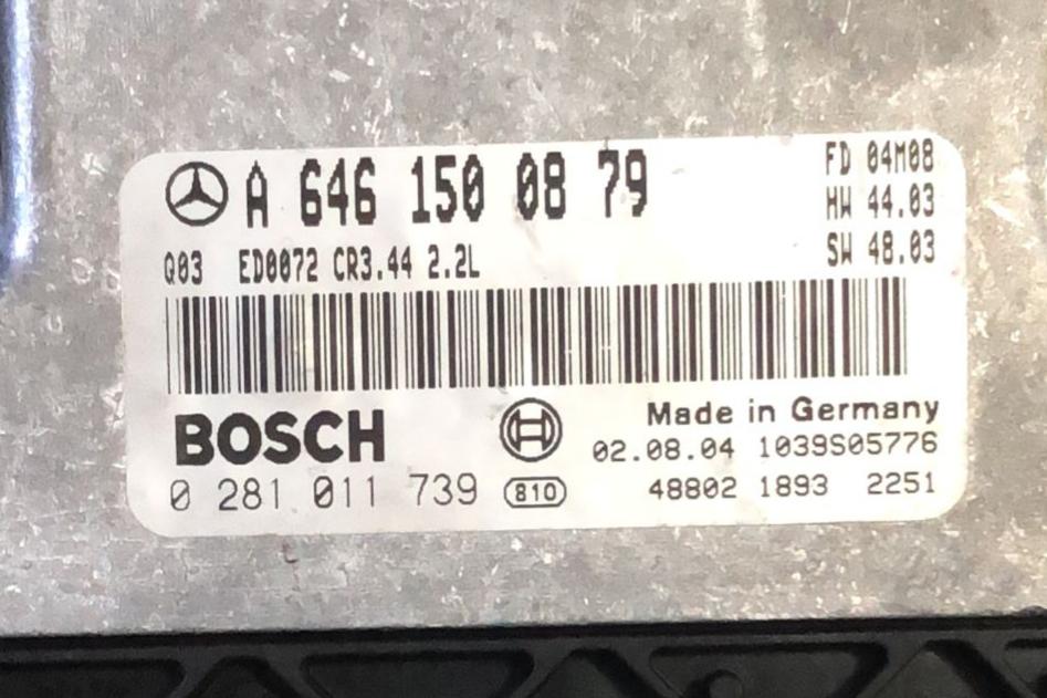 CENTRALINA MOTORE AUTO MERCEDES C200 ANNO 2003 BOSCH 0 281011739 A6461500879 CR3.44 EDC16C2