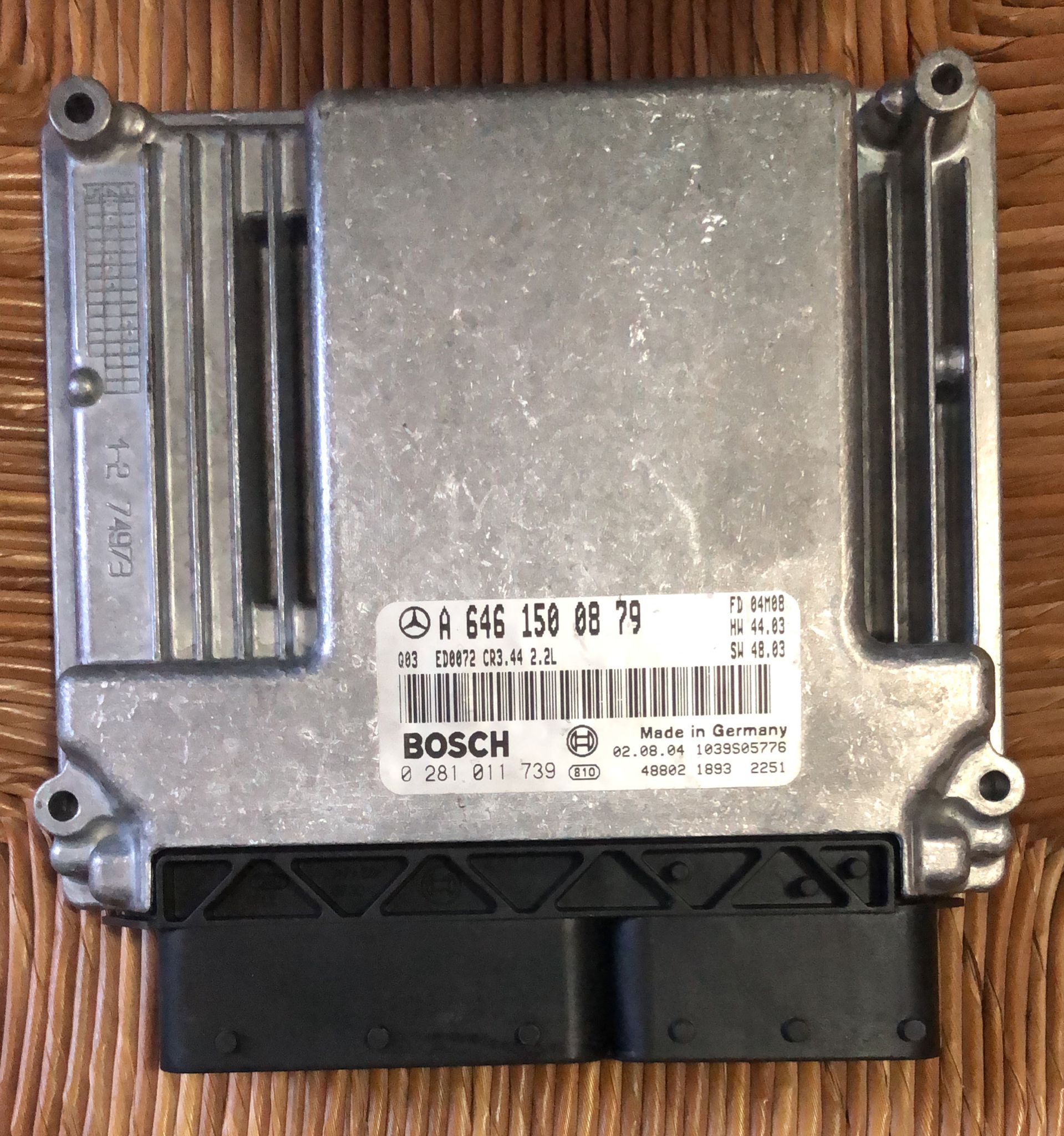 CENTRALINA MOTORE AUTO MERCEDES C200 ANNO 2003 BOSCH 0 281011739 A6461500879 CR3.44 EDC16C2