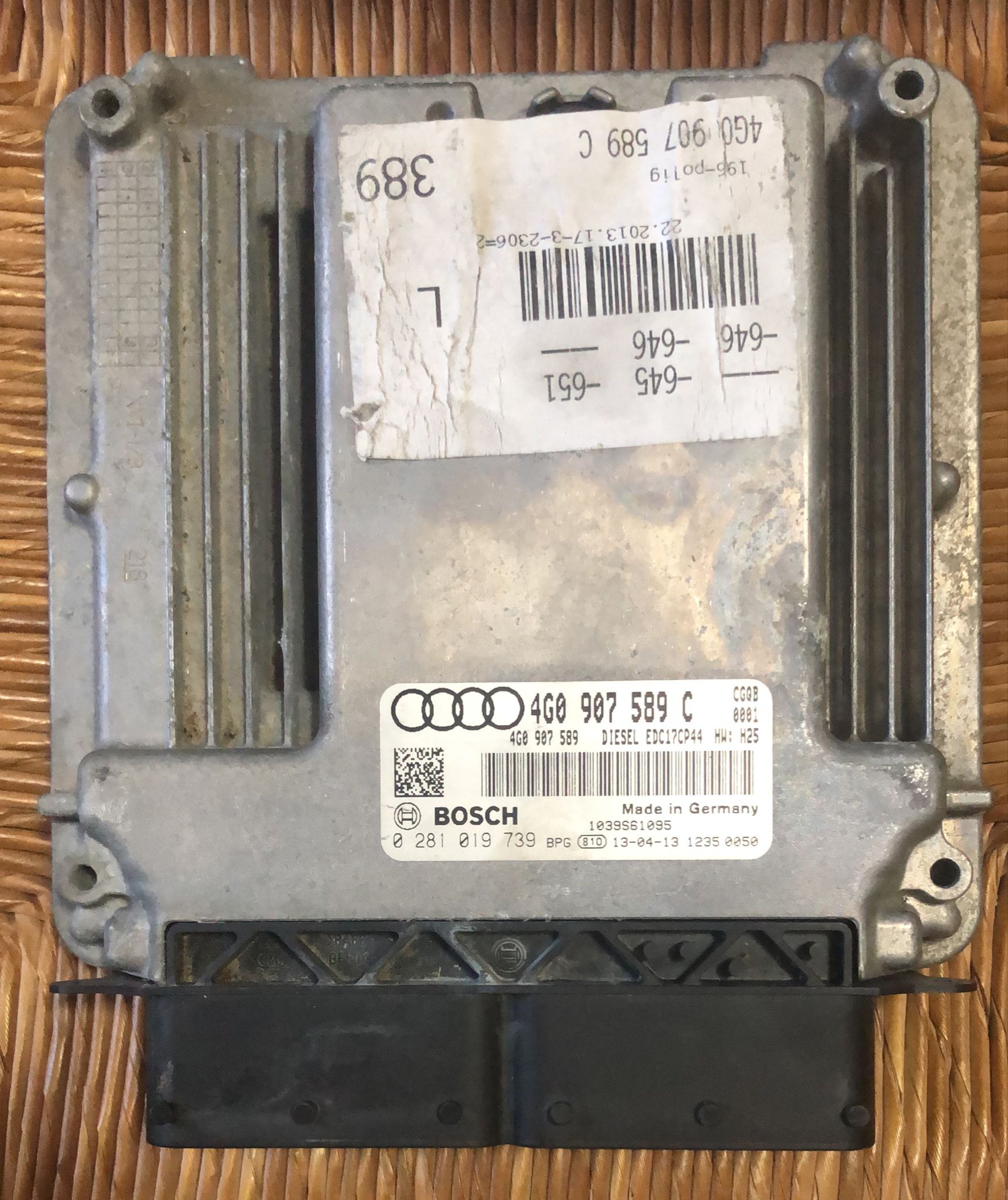 Audi A6 3.0 Centralina 4G0907589C 0281019739 EDC17CP44 CGQB H25 1037536208 10SW055629