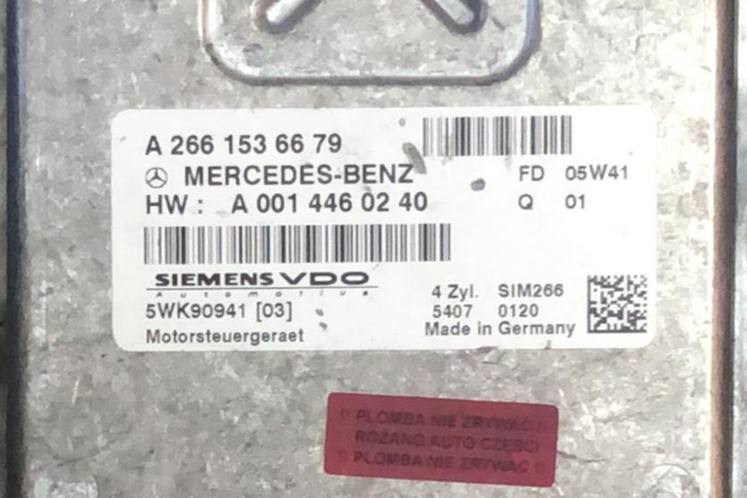 CENTRALINA MOTORE MERCEDES CLASSE B 2.0 B 2006 5WK90941 A2661536679 273917252044