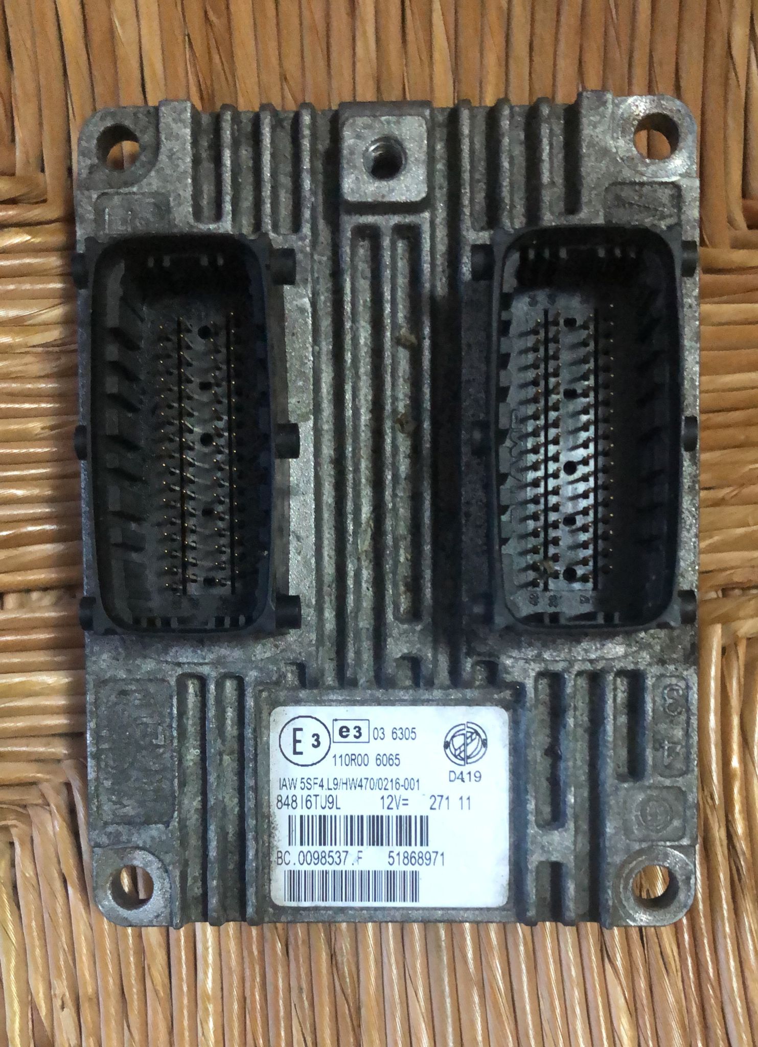CENTRALINA MOTORE ECU 5SF4.L9 HW470 51868971 FIAT DUCATO METANO F1CE0441A