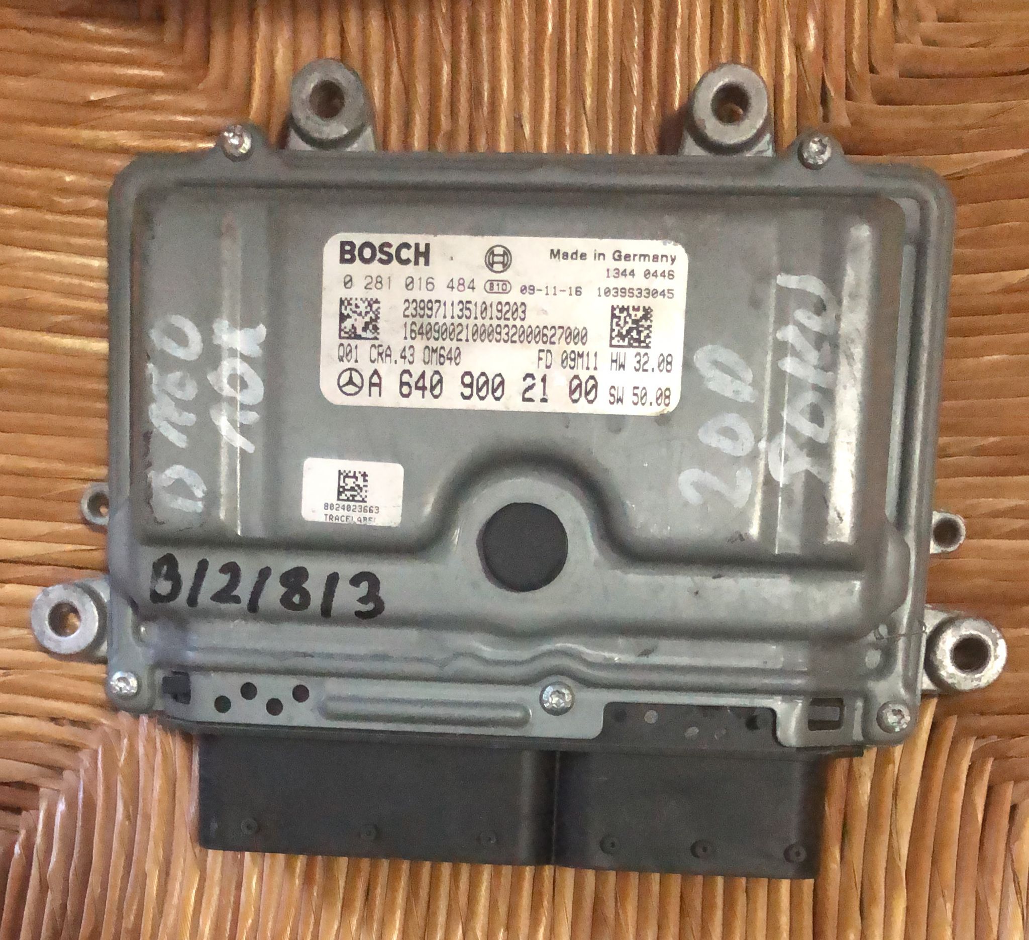 ECU MERCEDES CLASSE B (W245) 2.0D A6409002100 0281016484 CRA.43 EDC 16C32-5.43