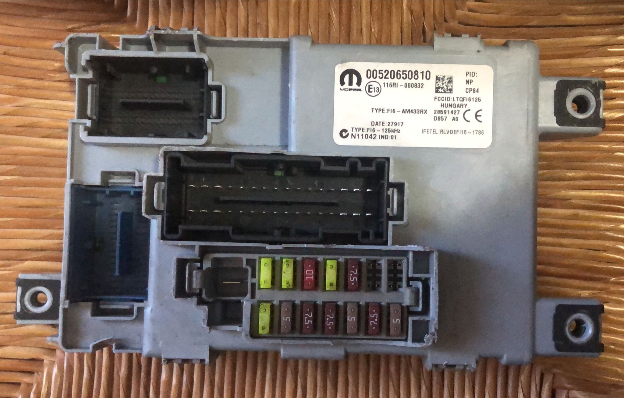 Centralina Body Computer Fiat Panda 3^ 00520650810 520650810 28591427