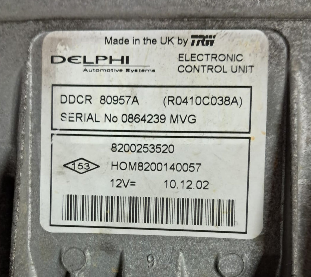 ECU KANGOO 1.5 DCI 8200253520 R0410C038A HOM8200140057