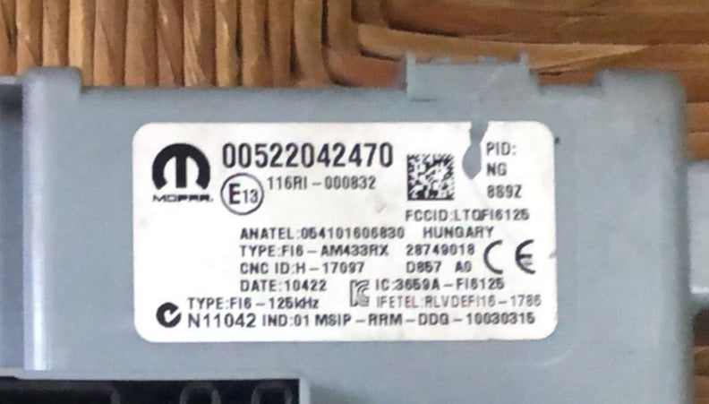 00522042470 SCATOLA FUSIBILI FIAT DOBLO IV 263 1.3 MULTIJET 16V MAN 5M 95CV 2020 3P FURGONE K3785-124541