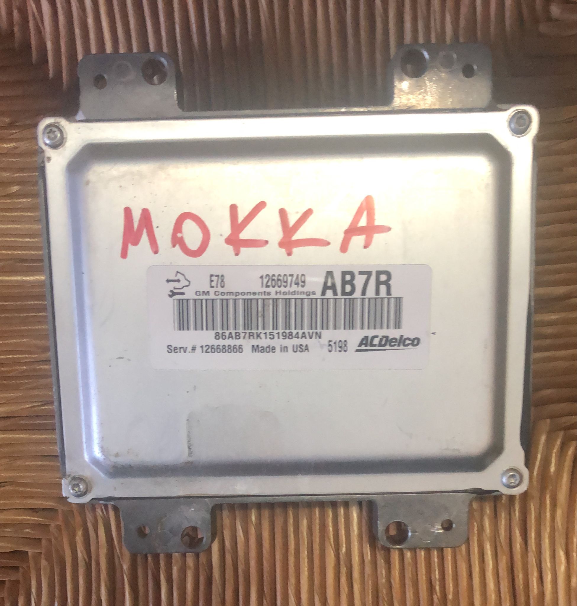 Opel Mokka 1.7CDTI 12669749 AB7R ACDELCO E78 12643594